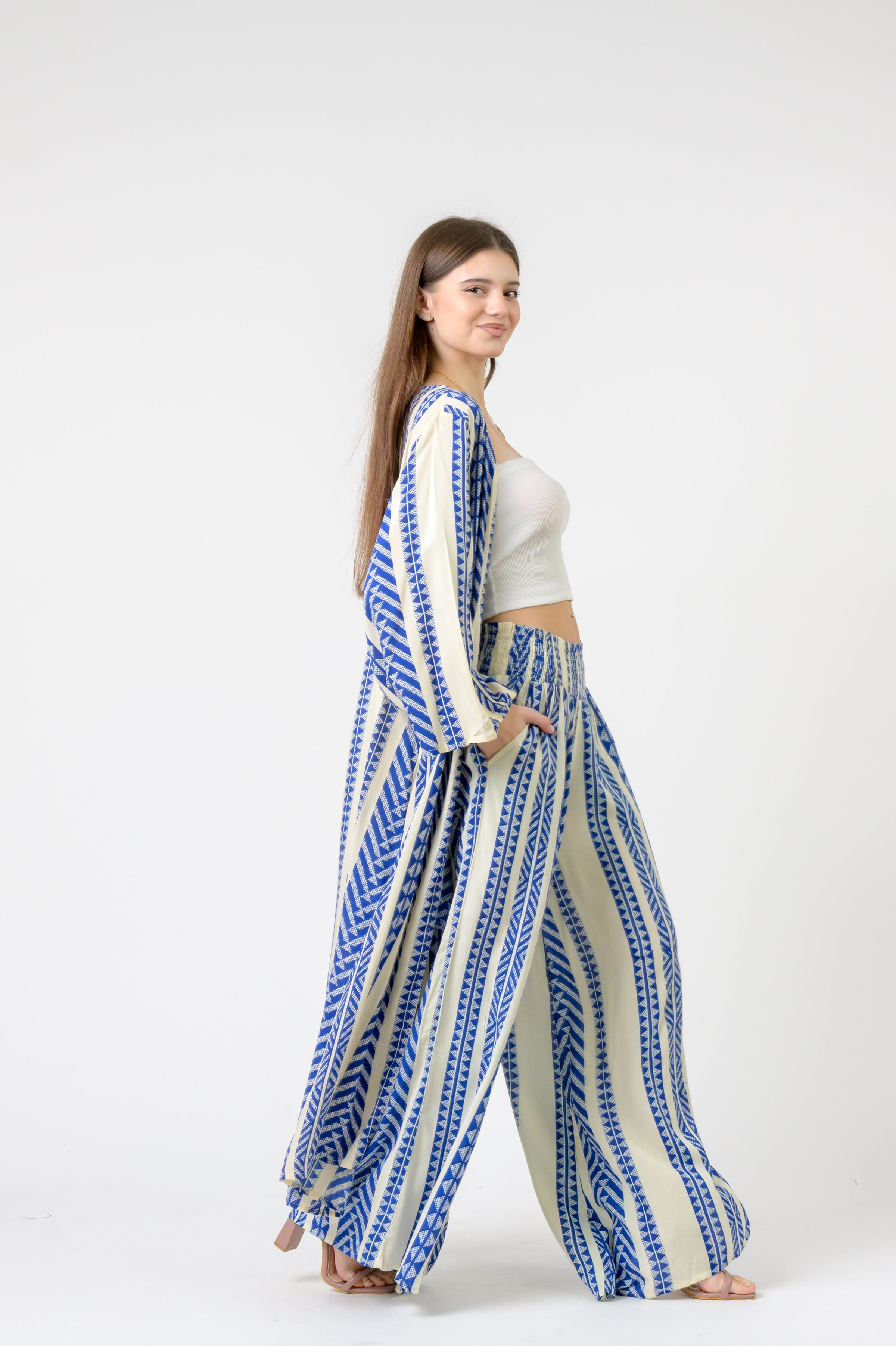 Rhea Print Long Jacket