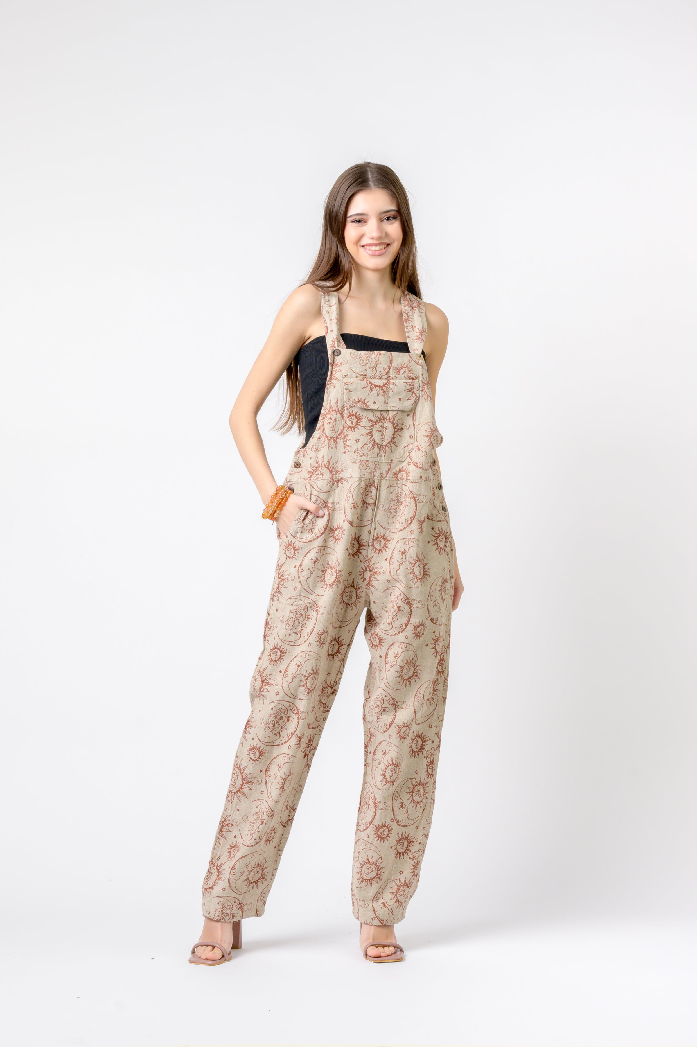 Rhea Cotton Style Sun and Moon Print Jumper