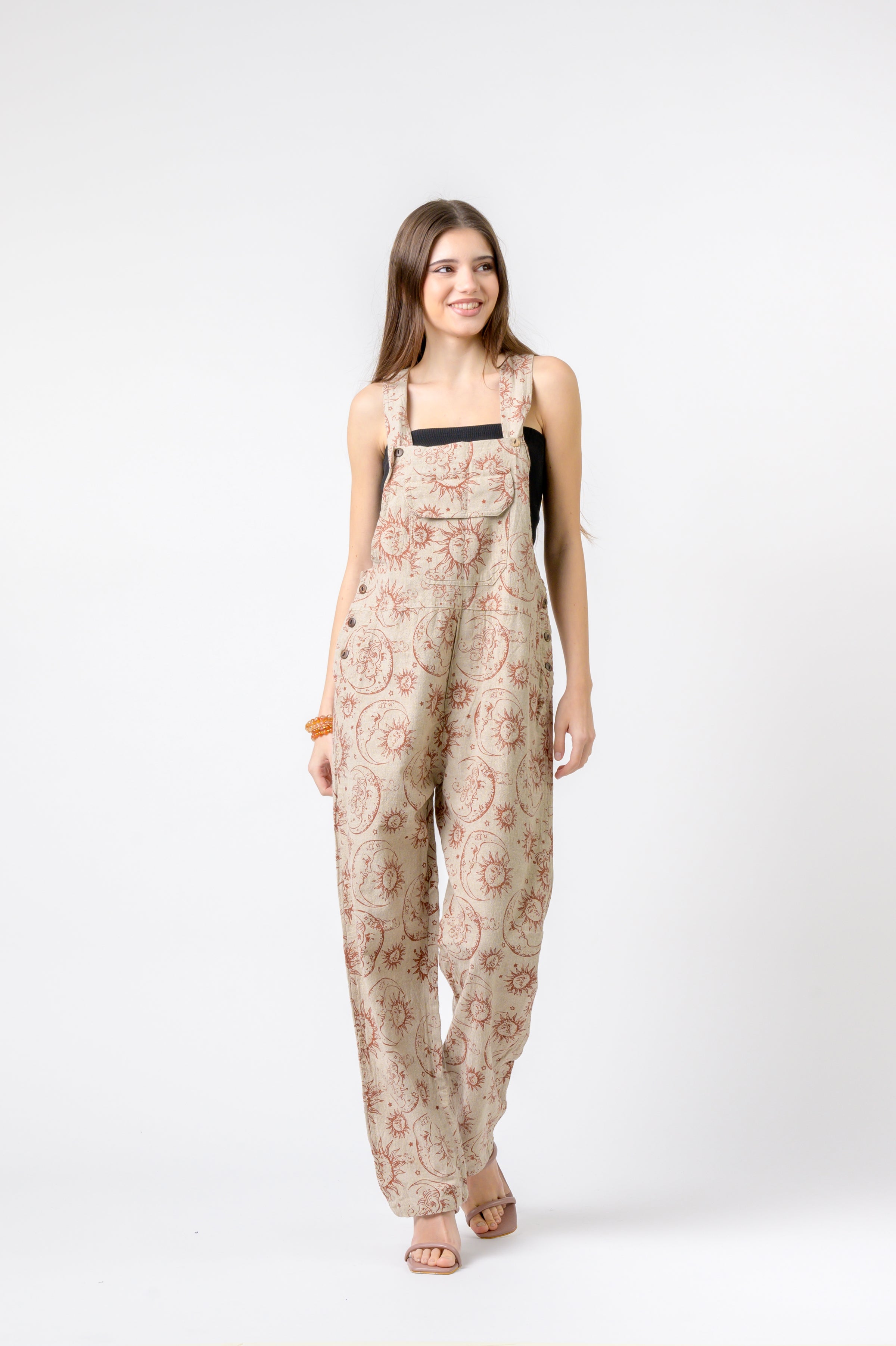 Rhea Cotton Style Sun and Moon Print Jumper