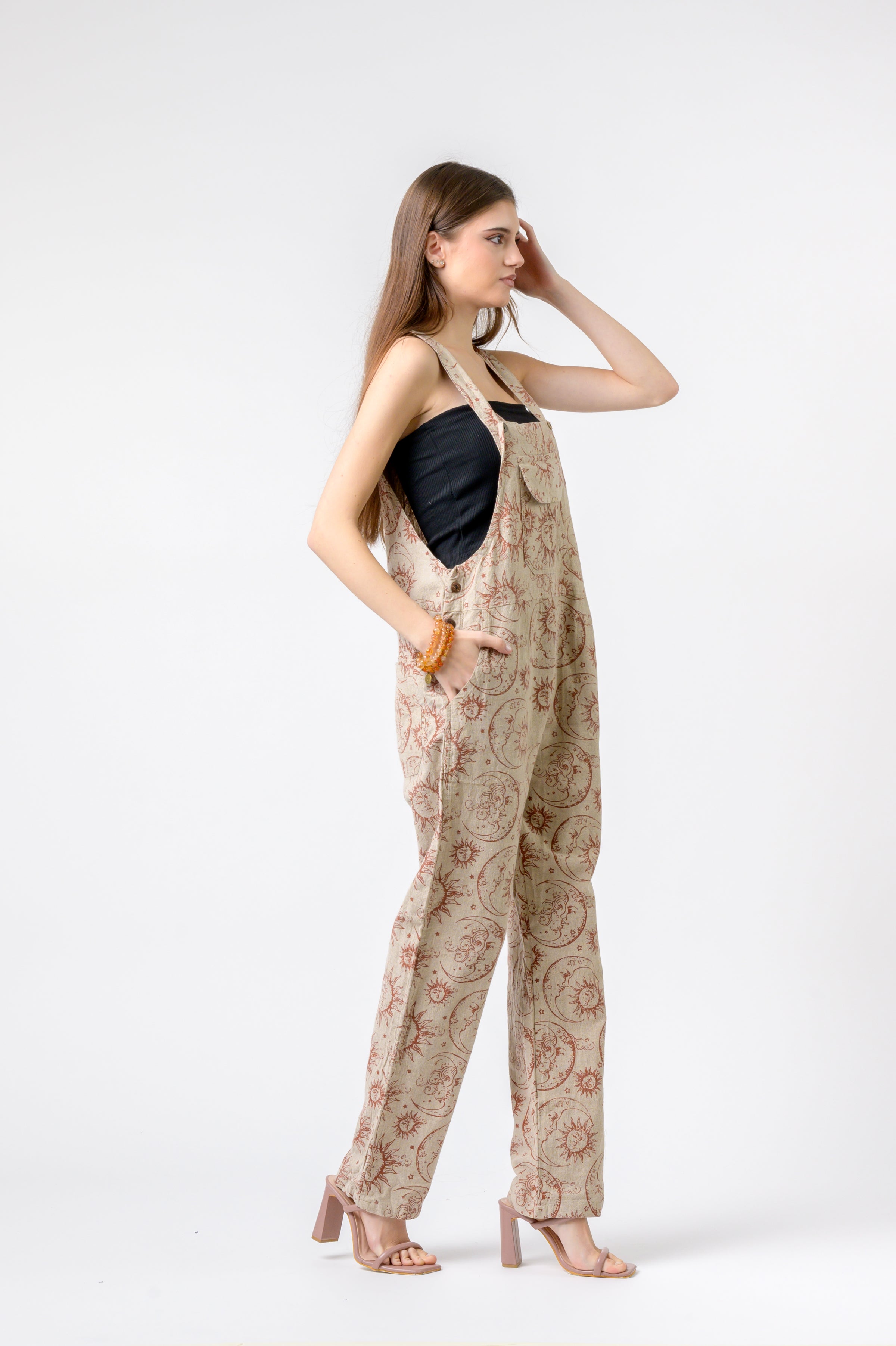 Rhea Cotton Style Sun and Moon Print Jumper