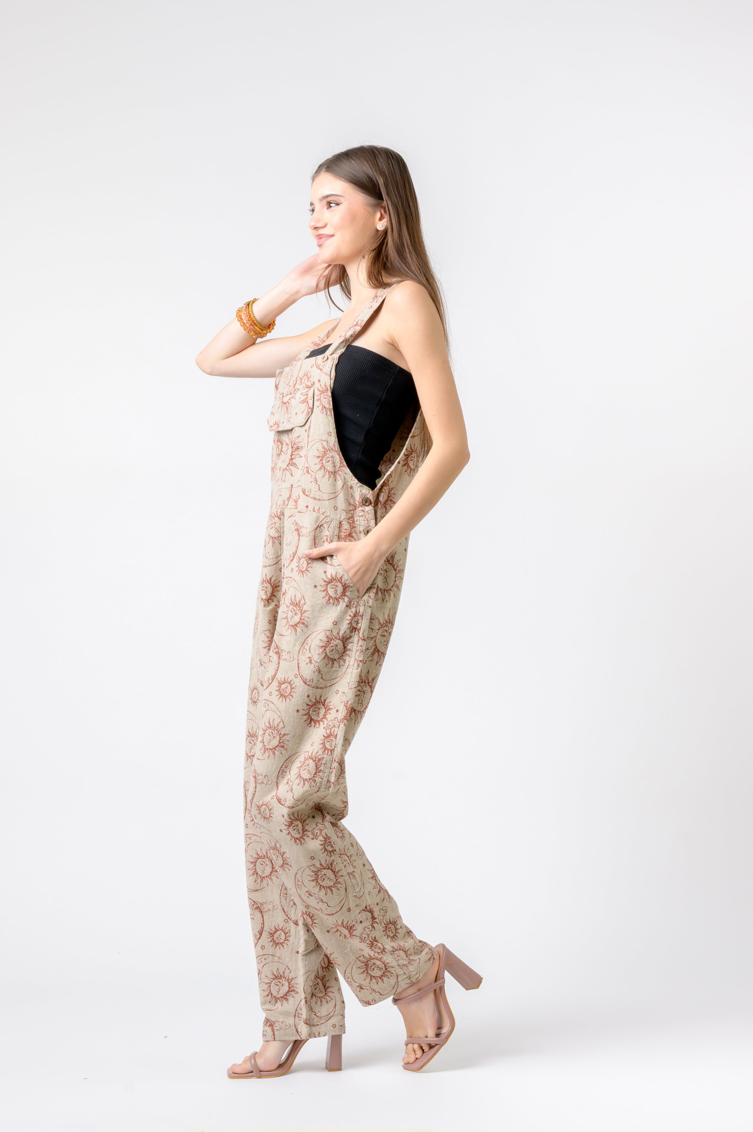 Rhea Cotton Style Sun and Moon Print Jumper