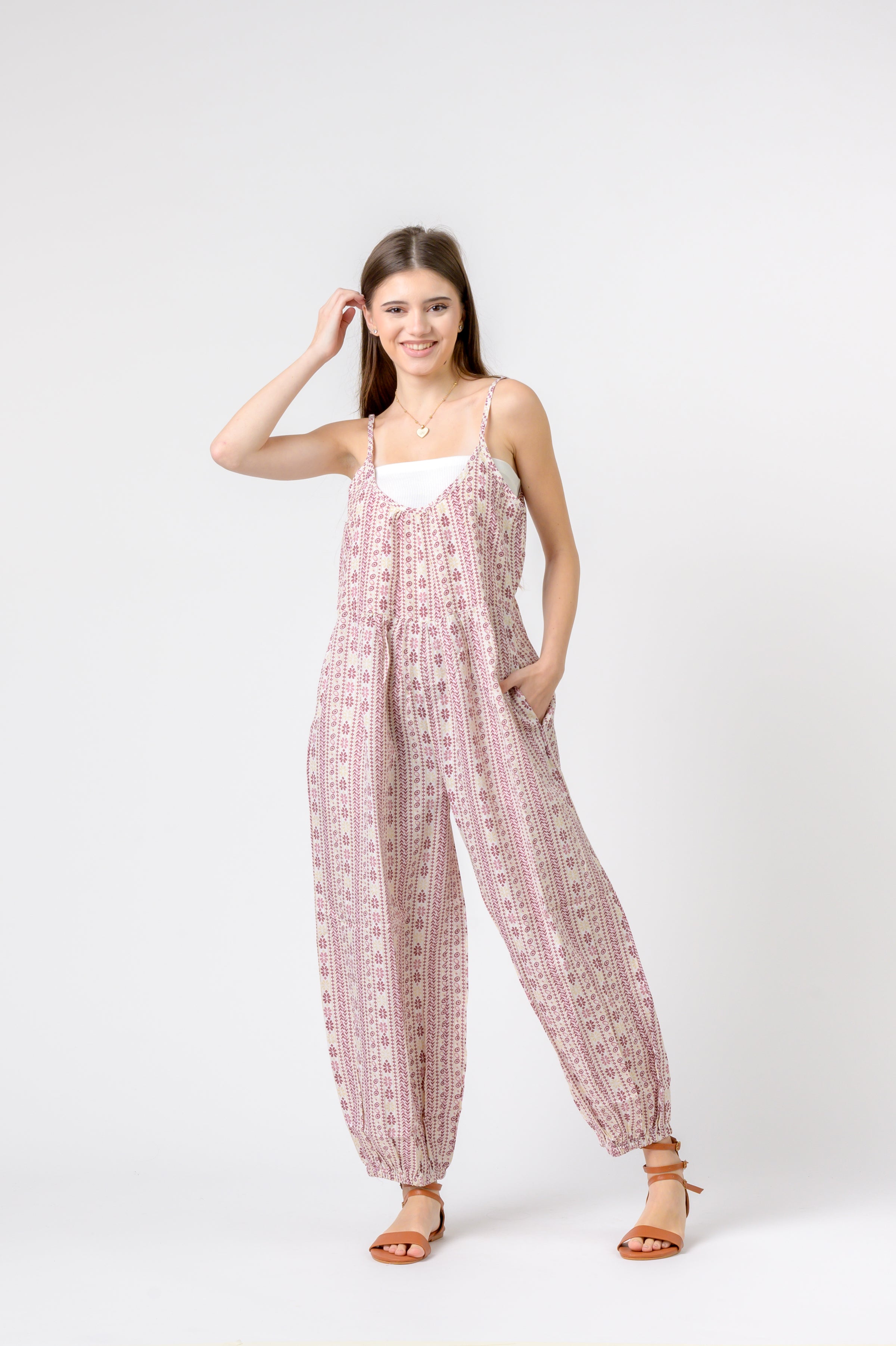 Rhea Eva Jumpsuit Flower Print