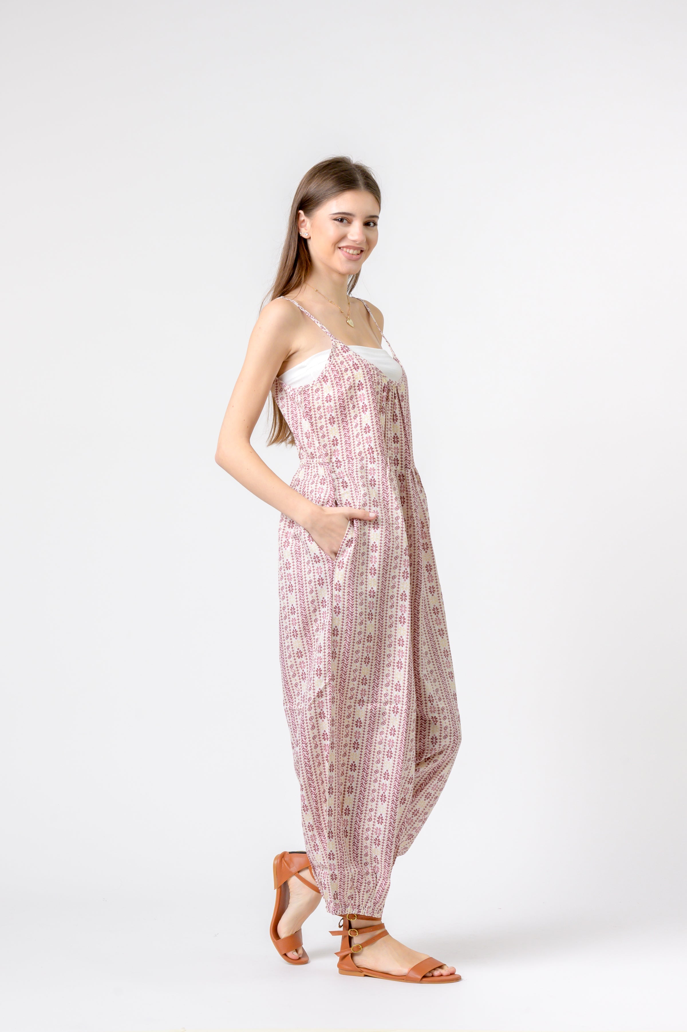 Rhea Eva Jumpsuit Flower Print