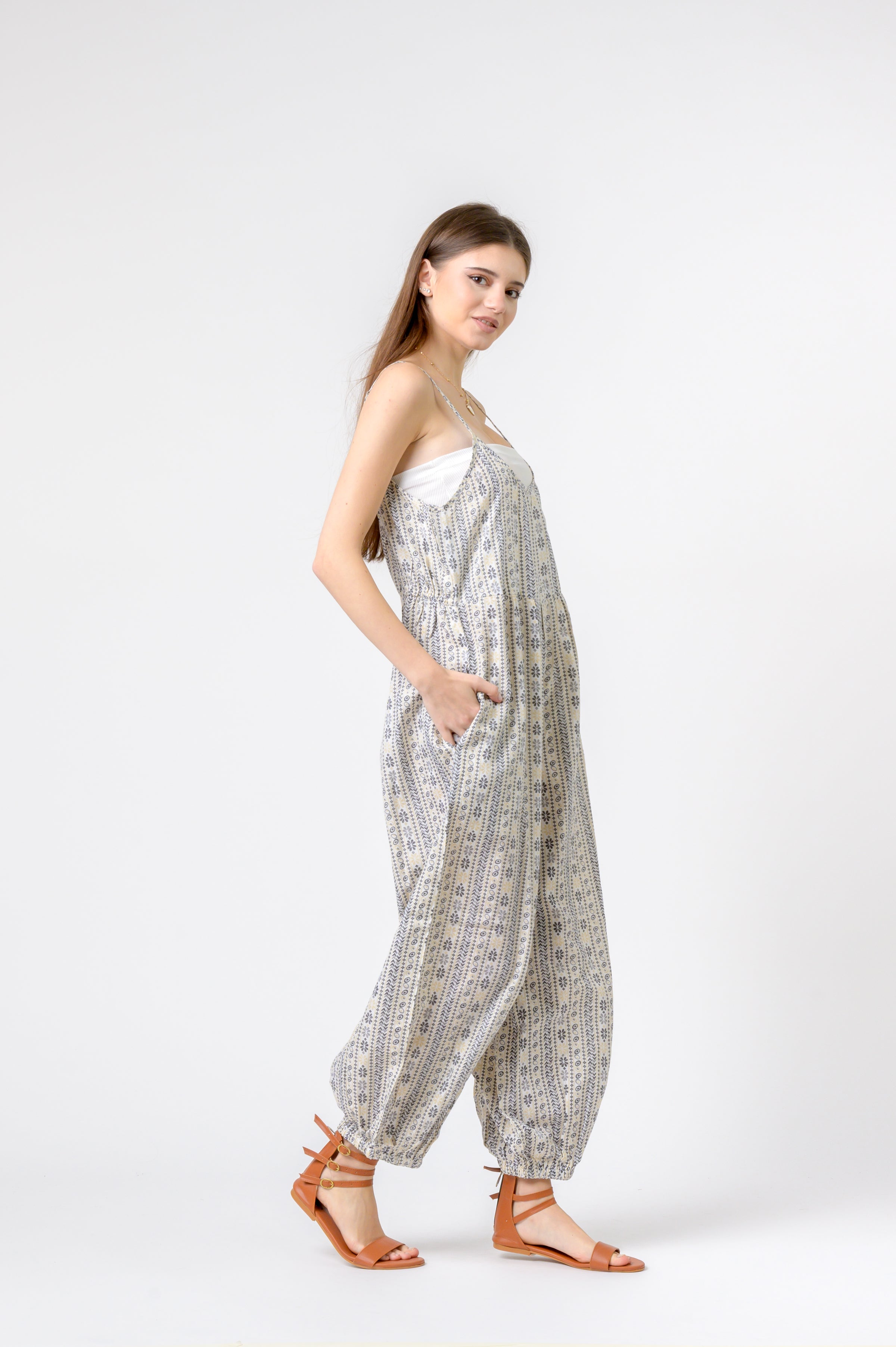 Rhea Eva Jumpsuit Flower Print