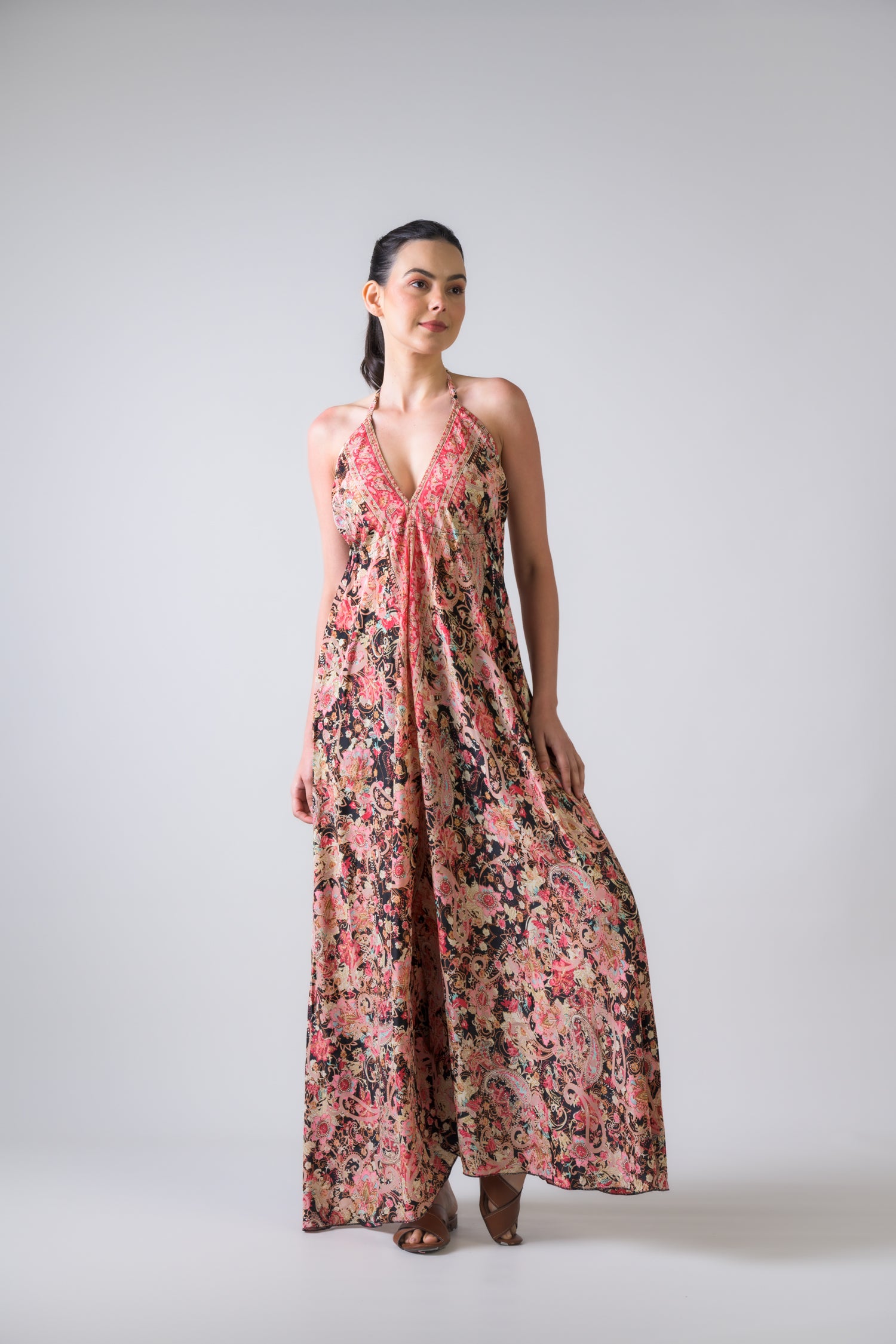 Rhea Wide Leg Printed Jumpsuit Assorted / One Size