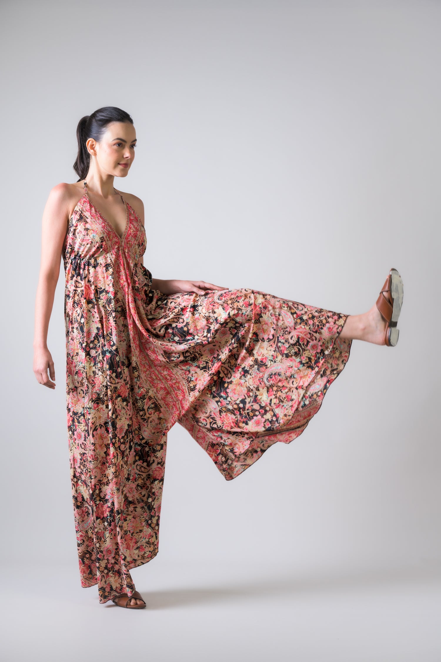 Rhea Wide Leg Printed Jumpsuit Assorted / One Size