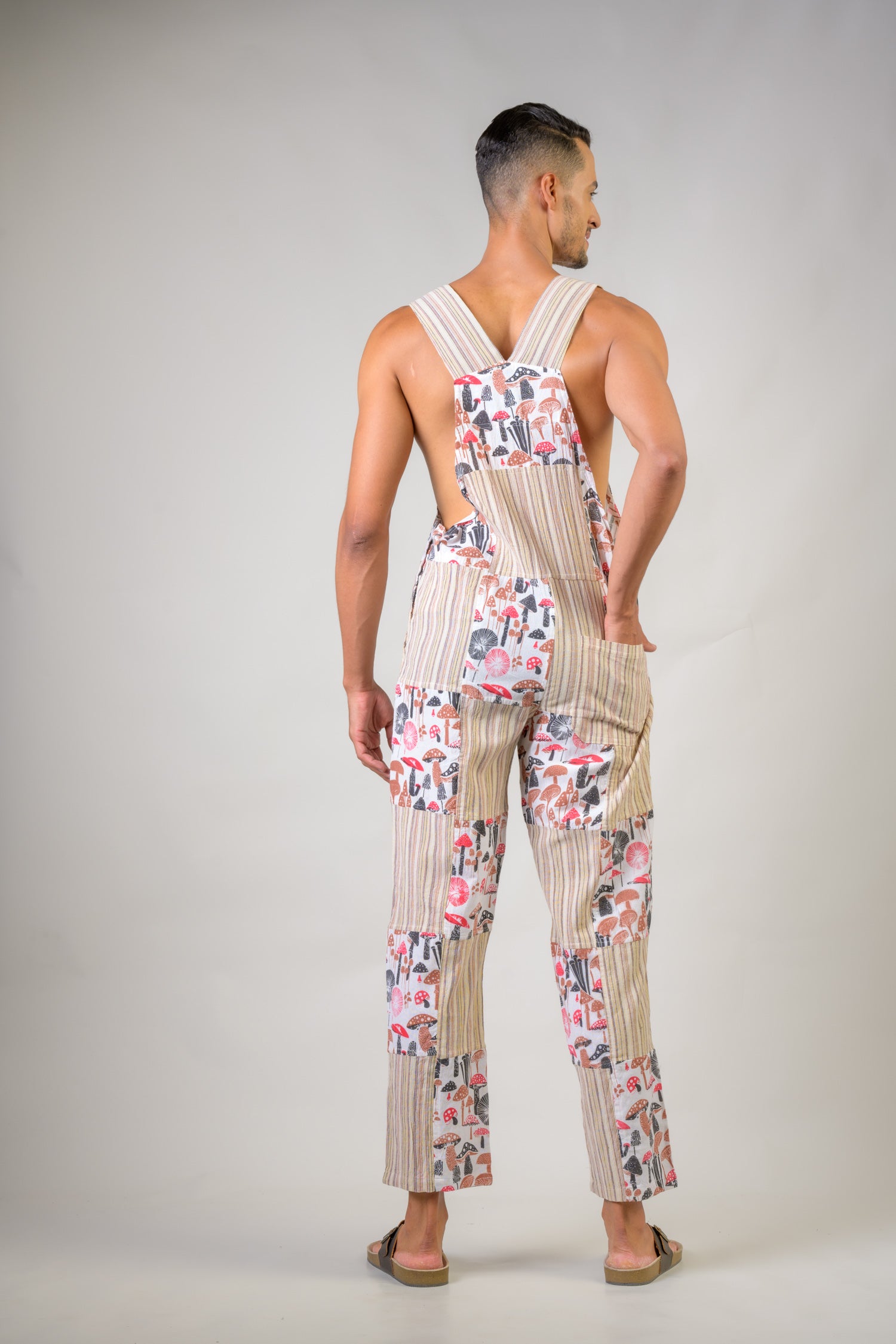 Rhea Stripe and Mushroom Jumper Beige / Medium