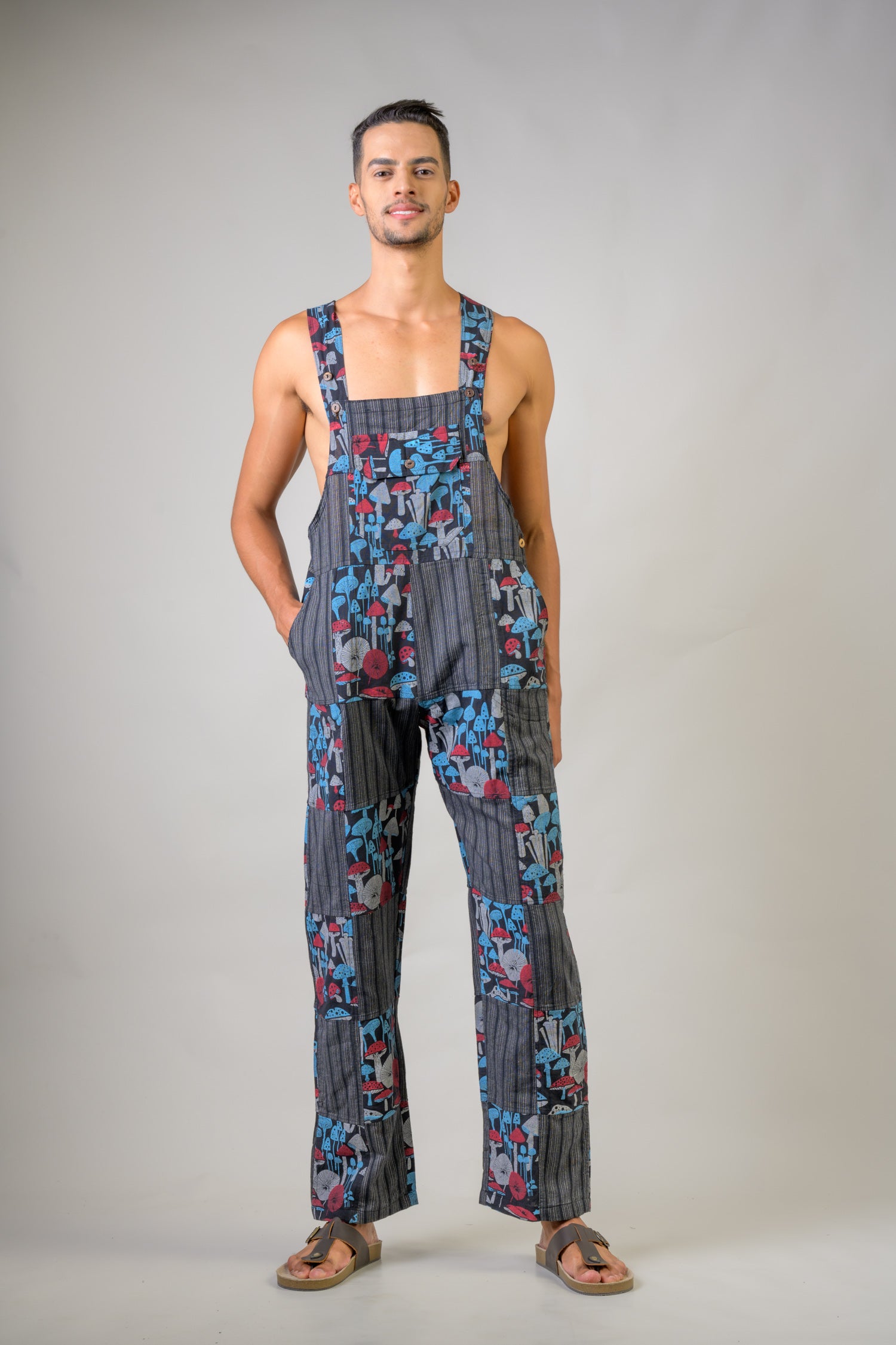 Rhea Stripe and Mushroom Jumper Black / Small