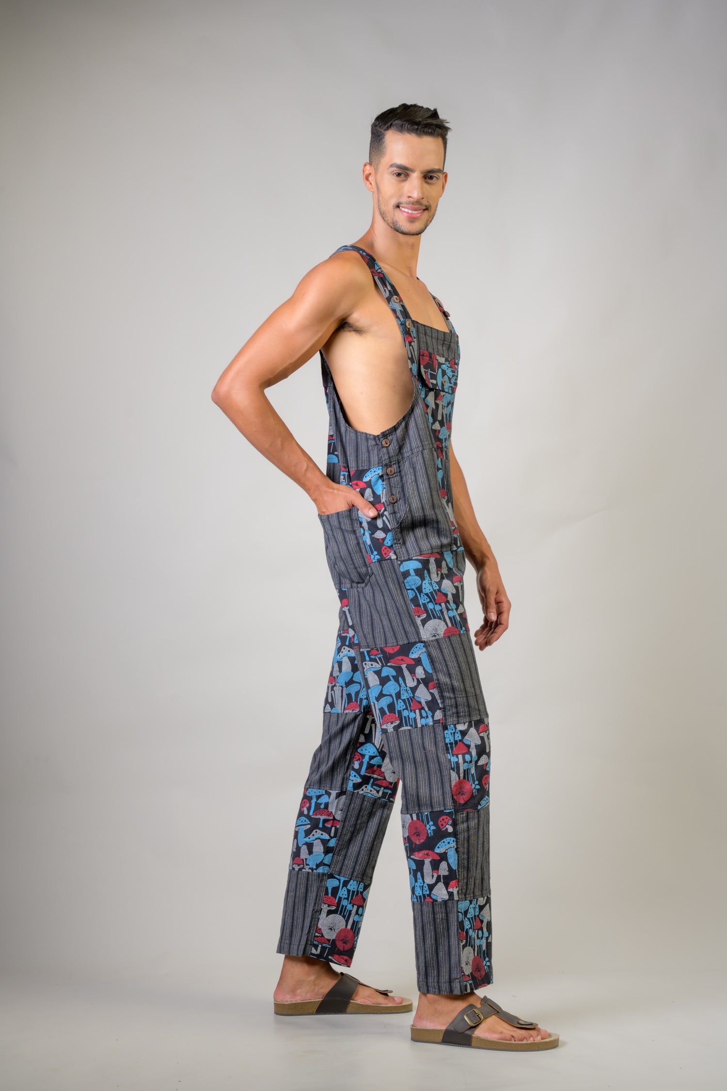 Rhea Stripe and Mushroom Jumper Black / Small