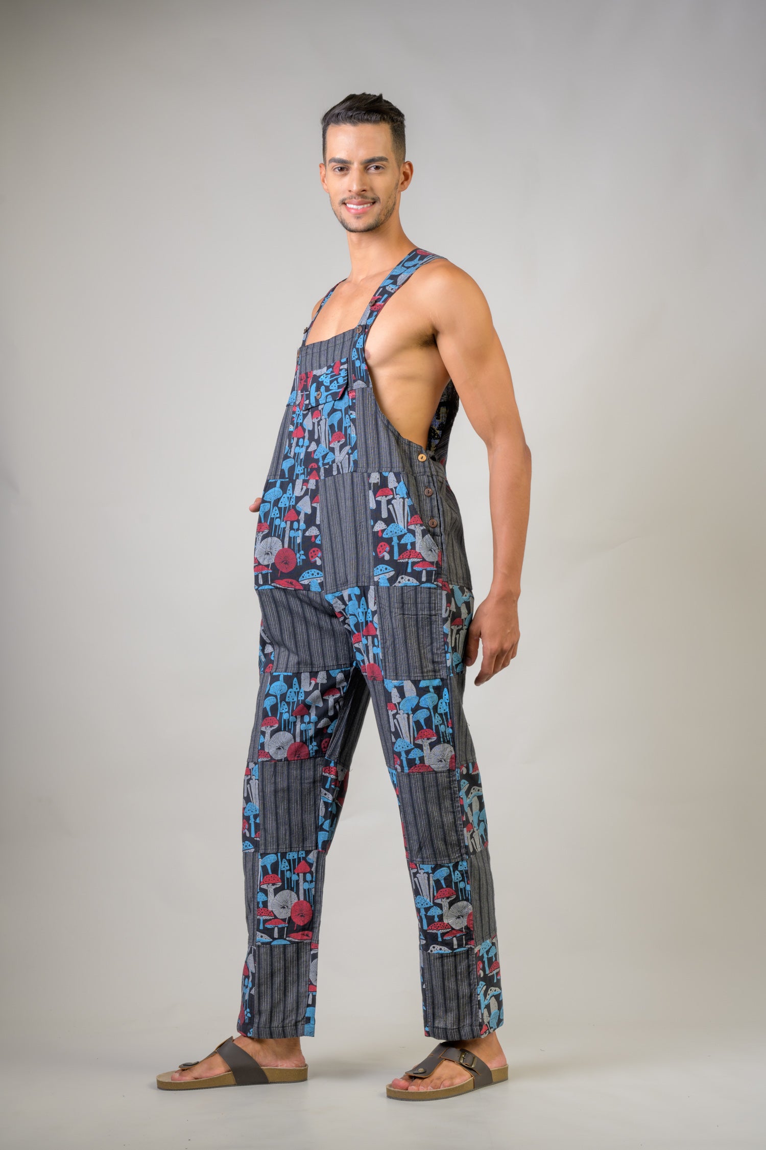 Rhea Stripe and Mushroom Jumper Black / Medium