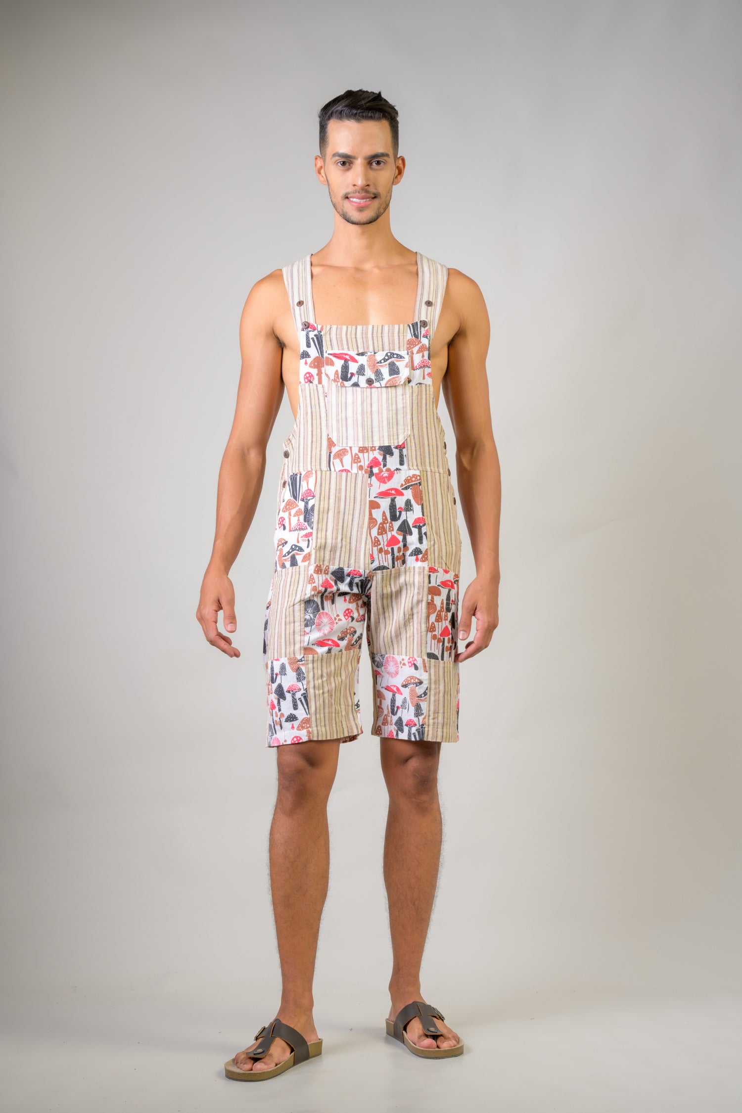 Rhea Stripe and Mushroom Short Jumper Black / Small