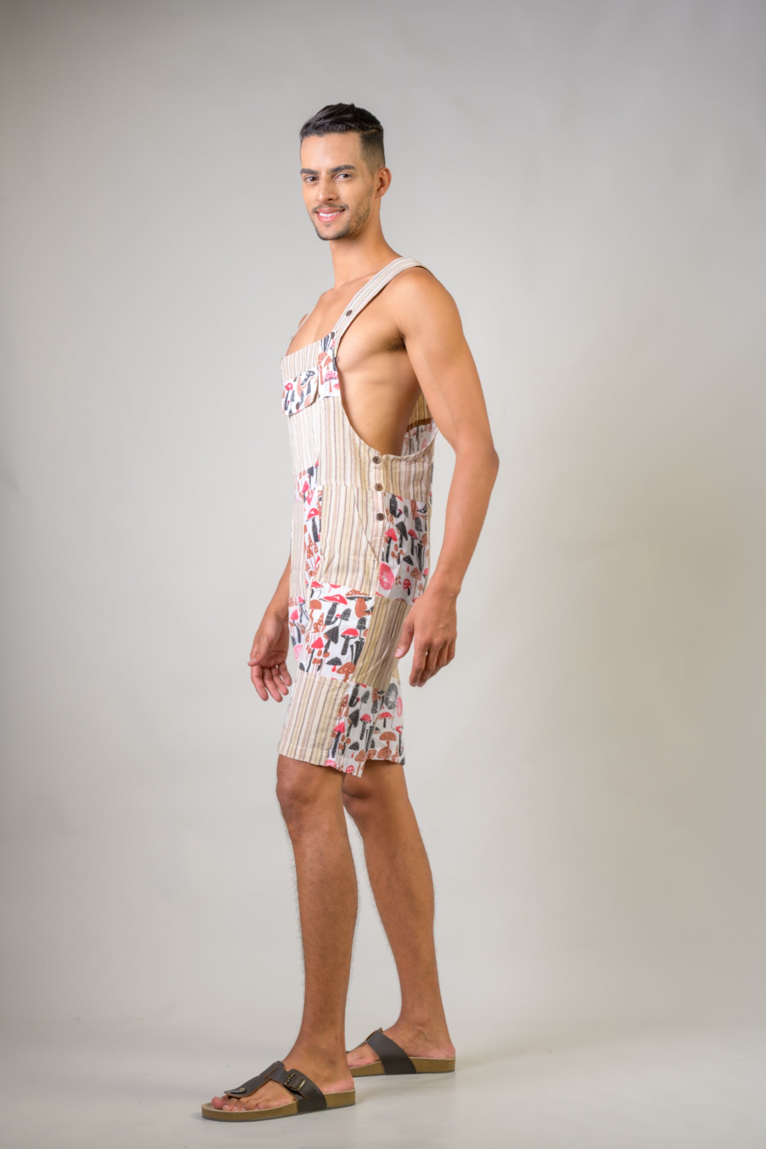 Rhea Stripe and Mushroom Short Jumper Black / Small