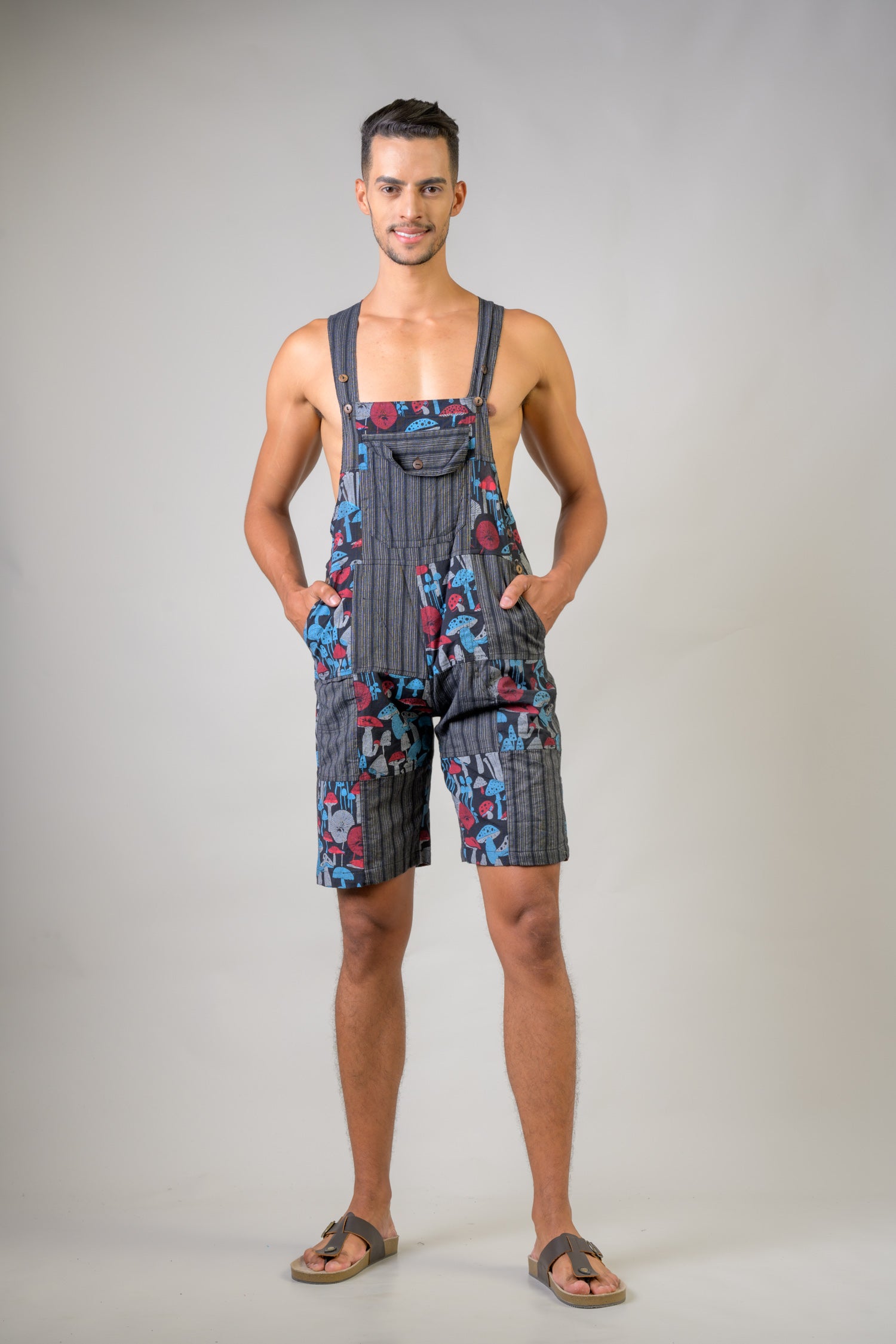 Rhea Stripe and Mushroom Short Jumper Black / Medium