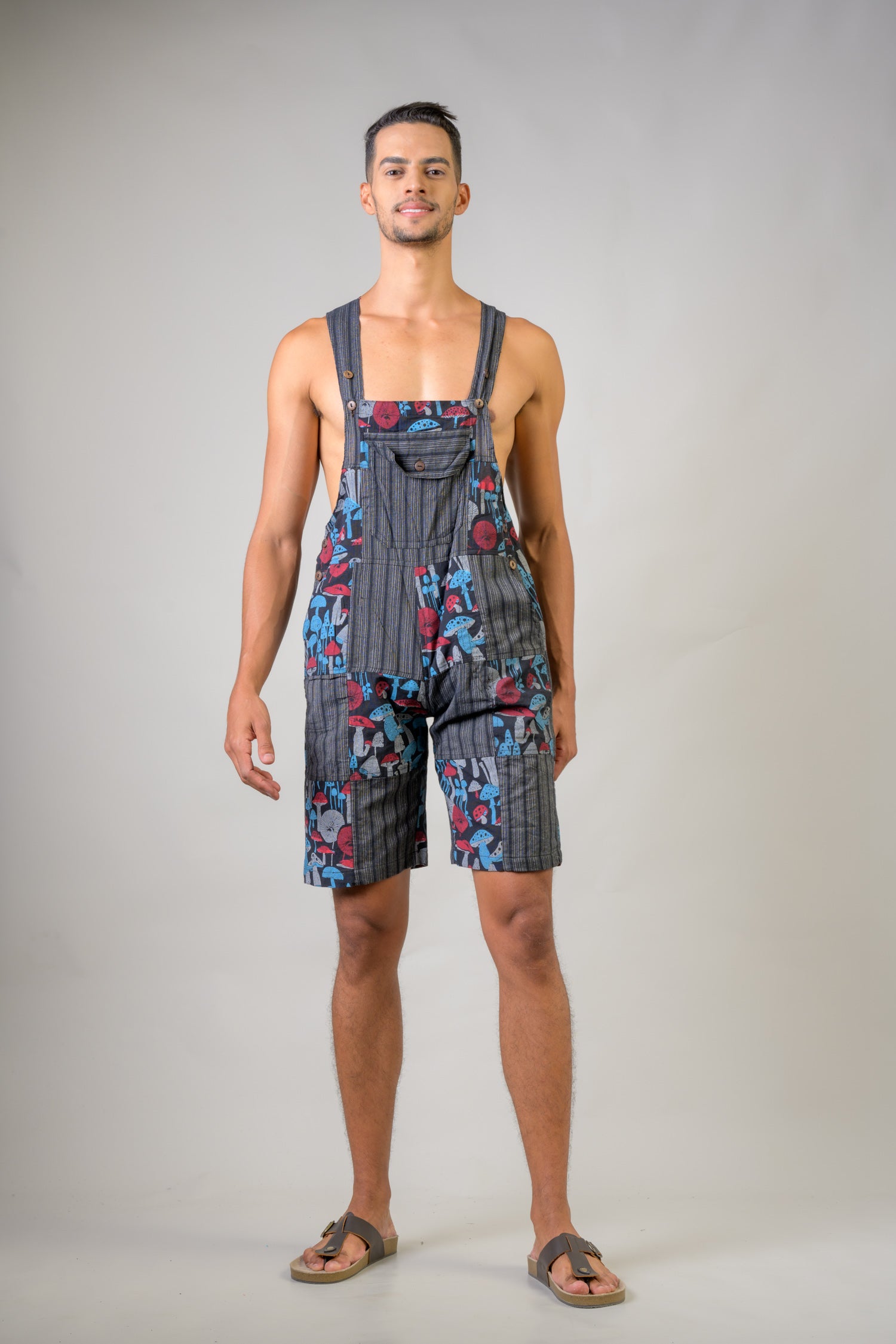 Rhea Stripe and Mushroom Short Jumper Black / Large