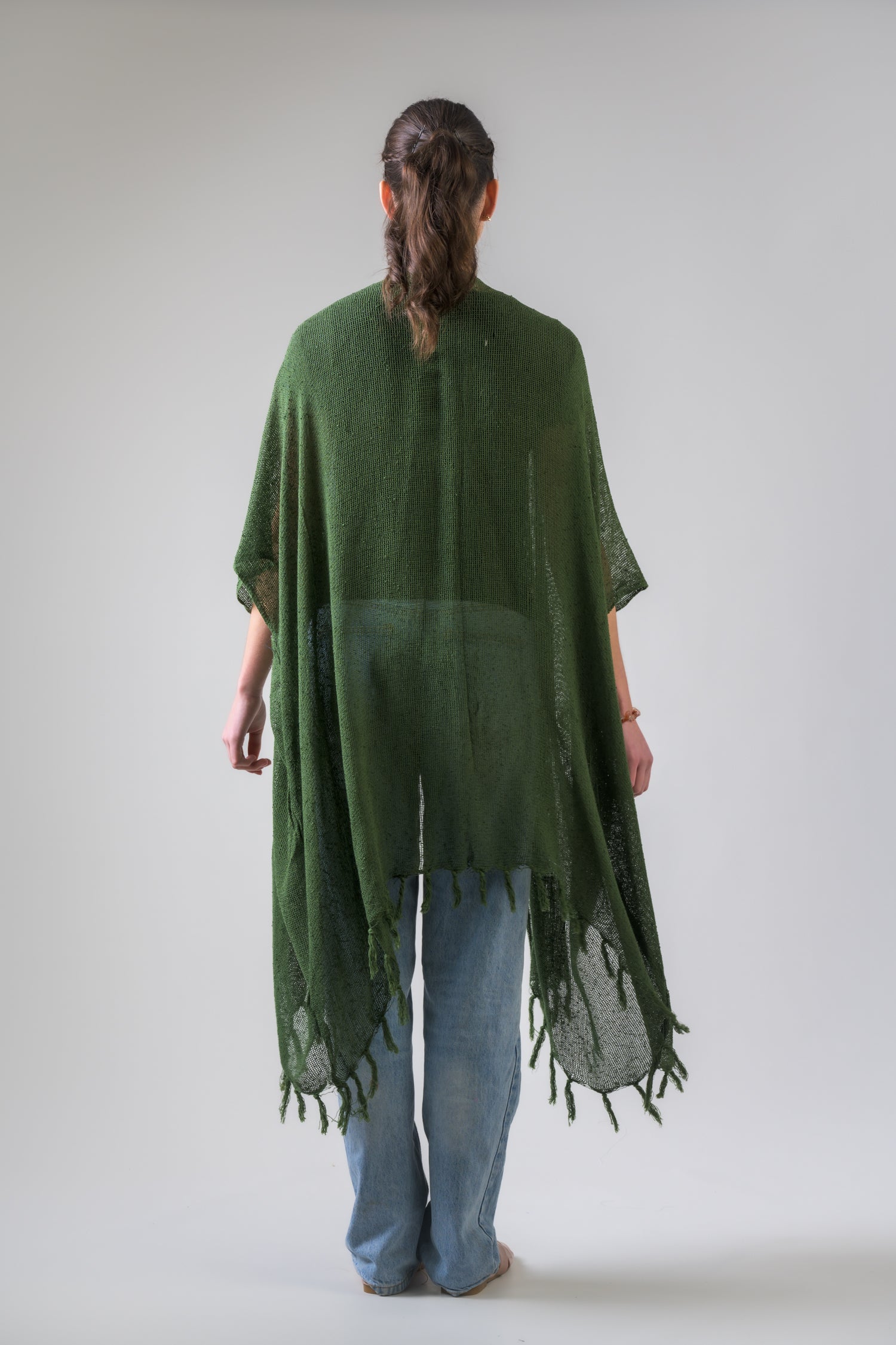 Rhea Light Short Kimono Black / One Size