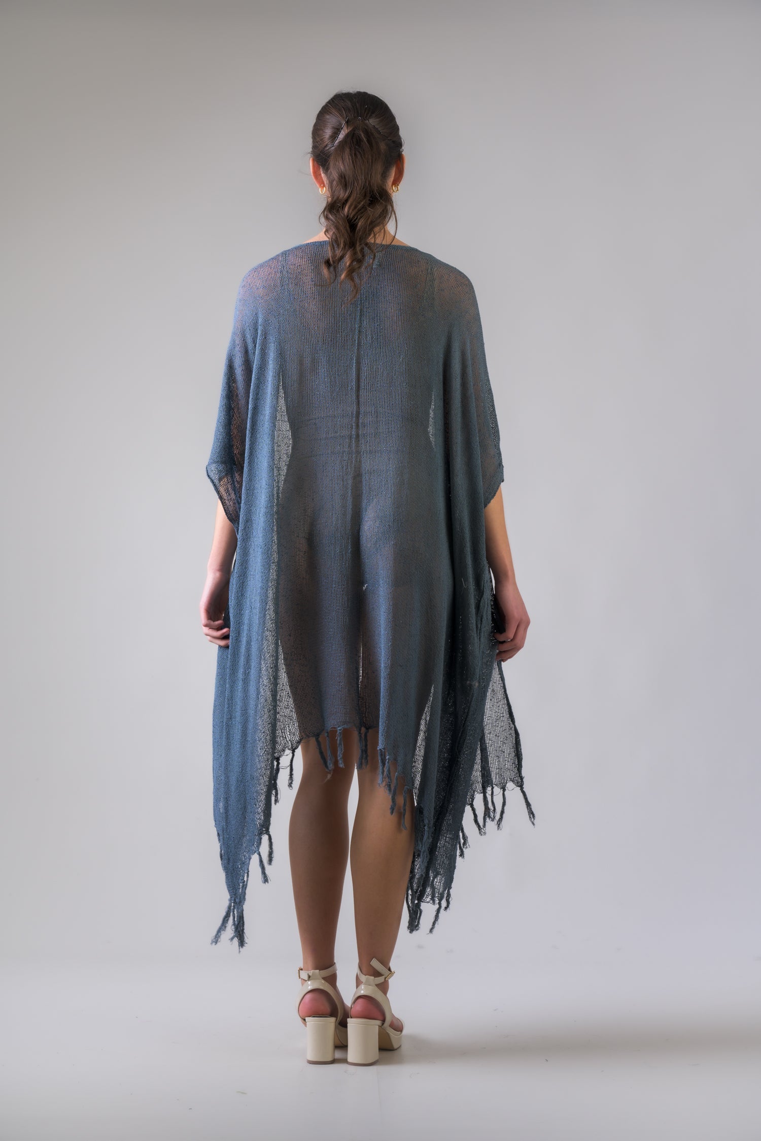 Rhea Light Short Kimono Black / One Size