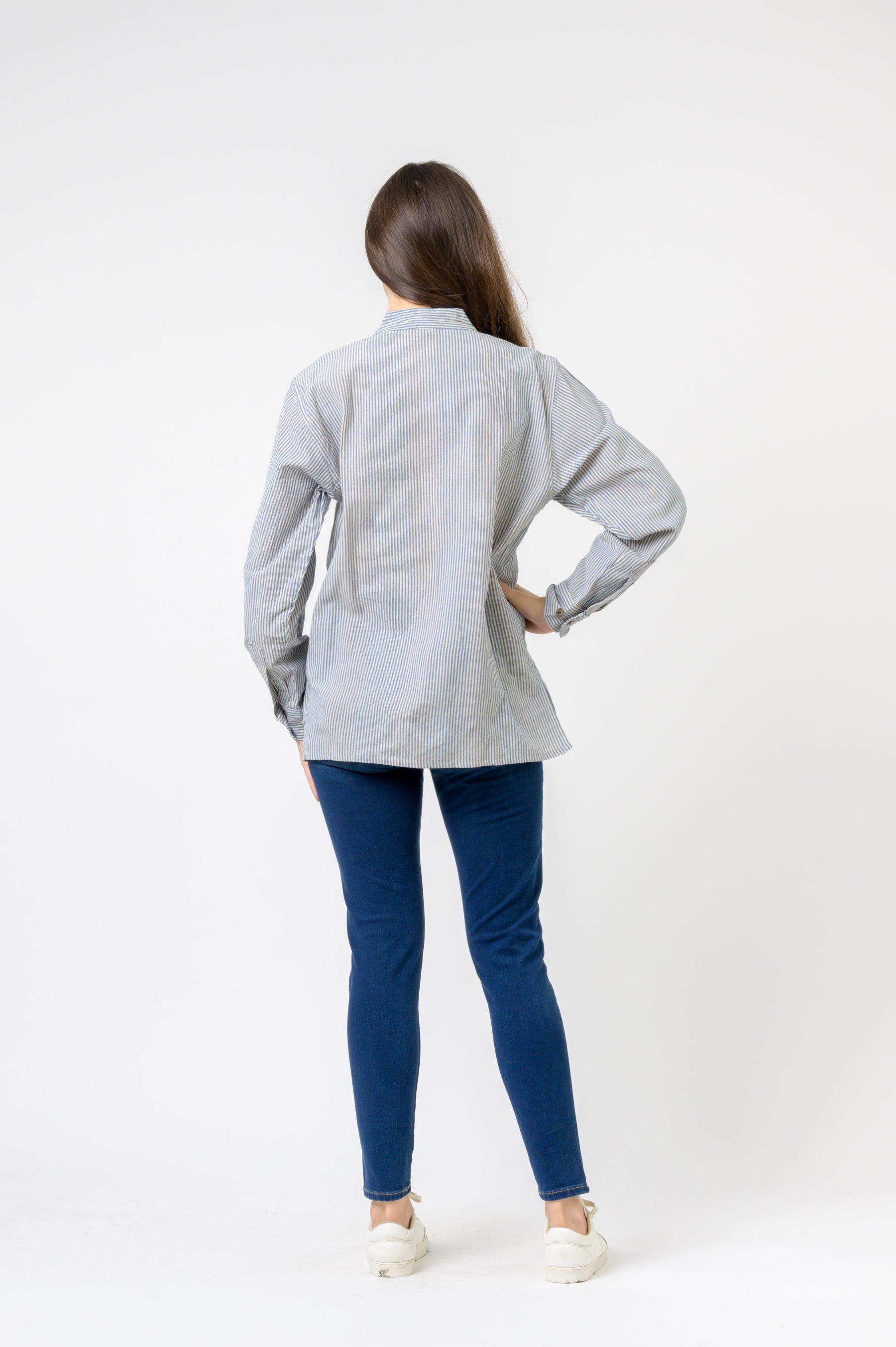 Rhea Striped Button & Pocket Shirt