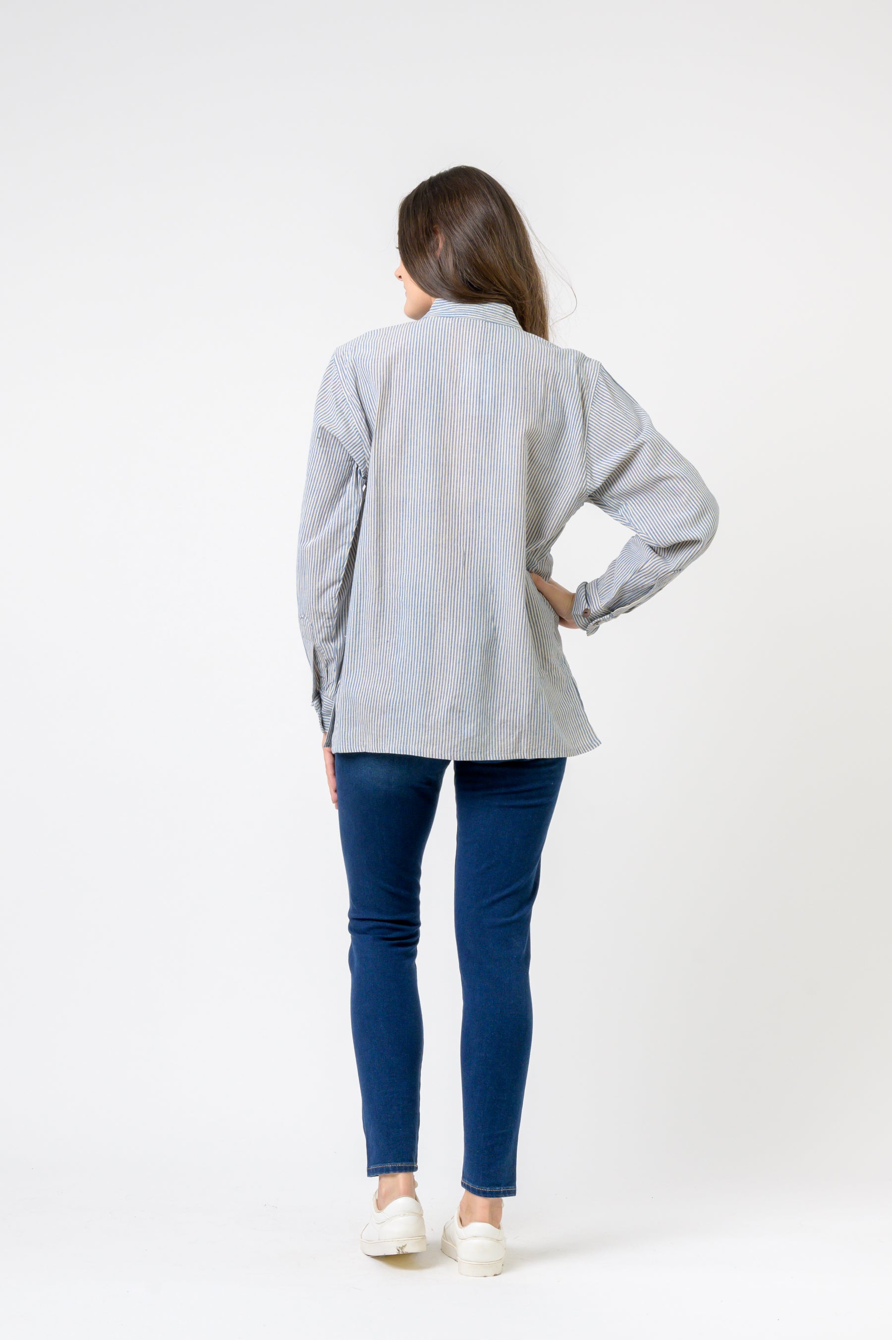 Rhea Striped Button & Pocket Shirt