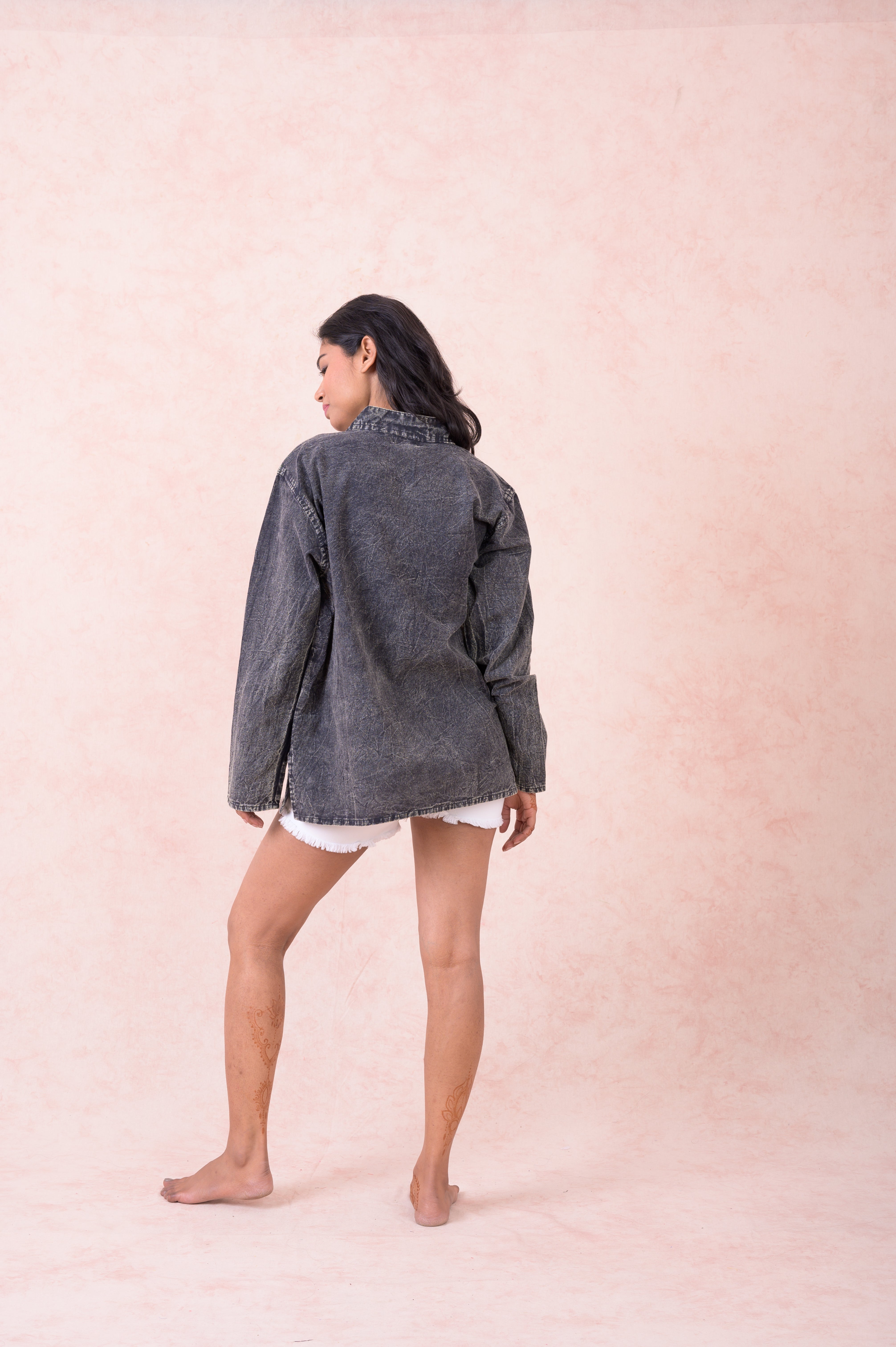 Rhea Solid Long Sleeve Top Black / 2XLarge