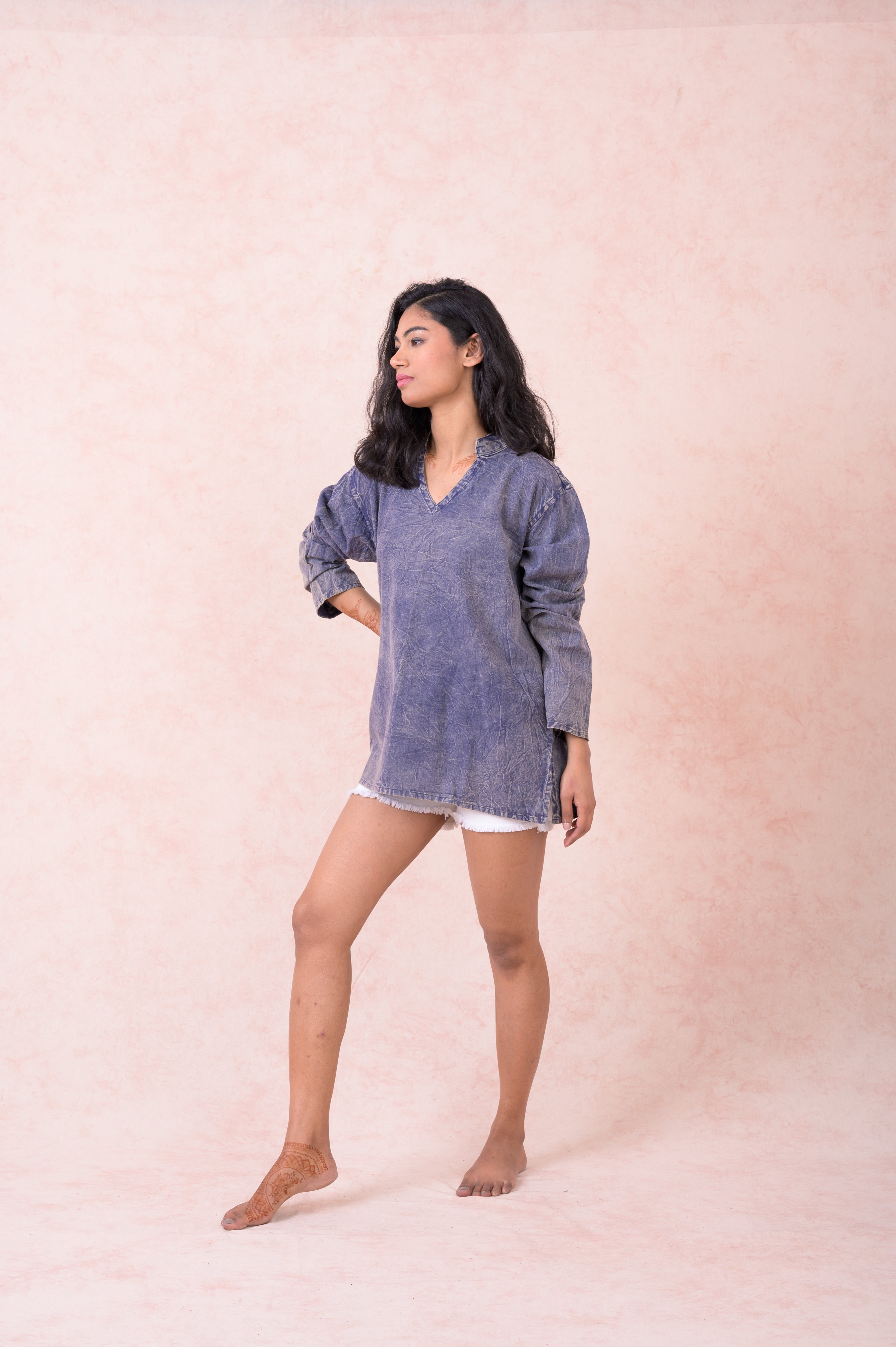 Rhea Solid Long Sleeve Top Black / Small