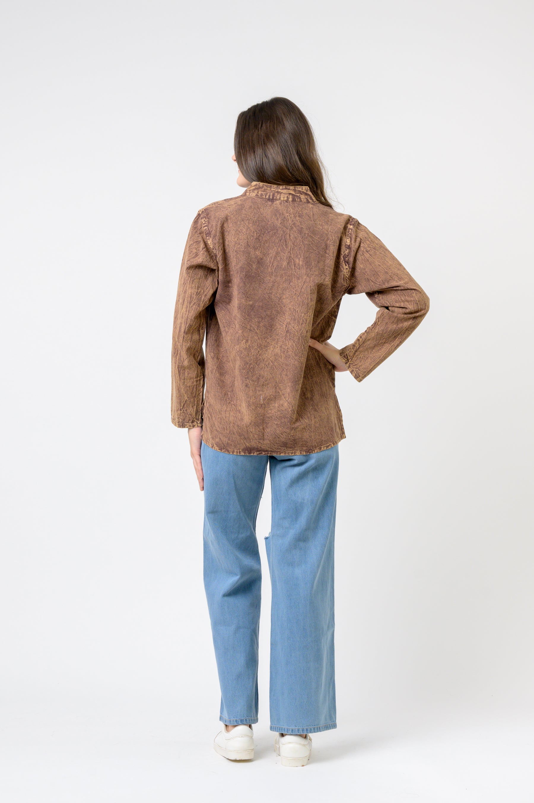 Rhea Solid Long Sleeve Top