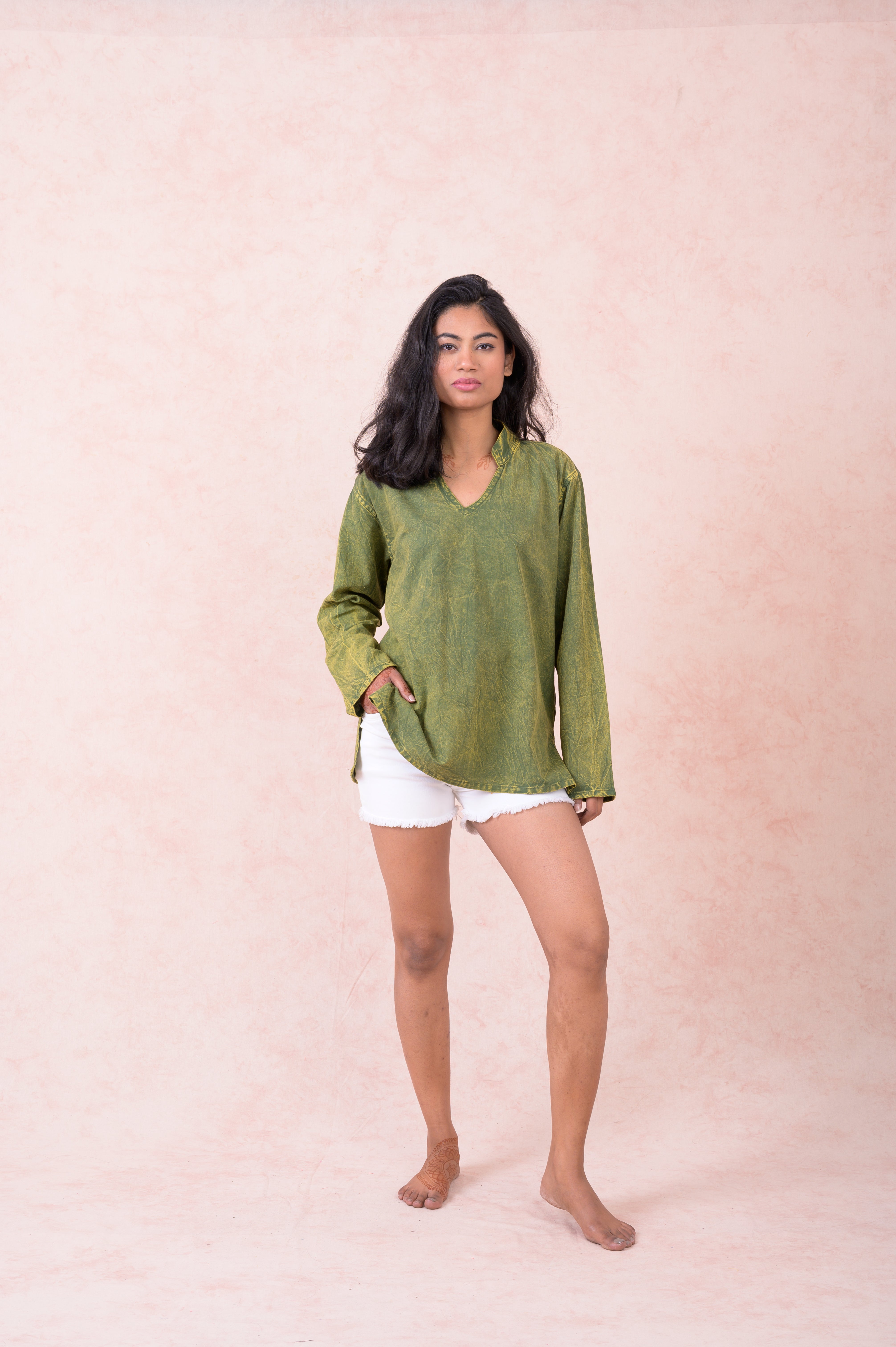 Rhea Solid Long Sleeve Top Black / Small