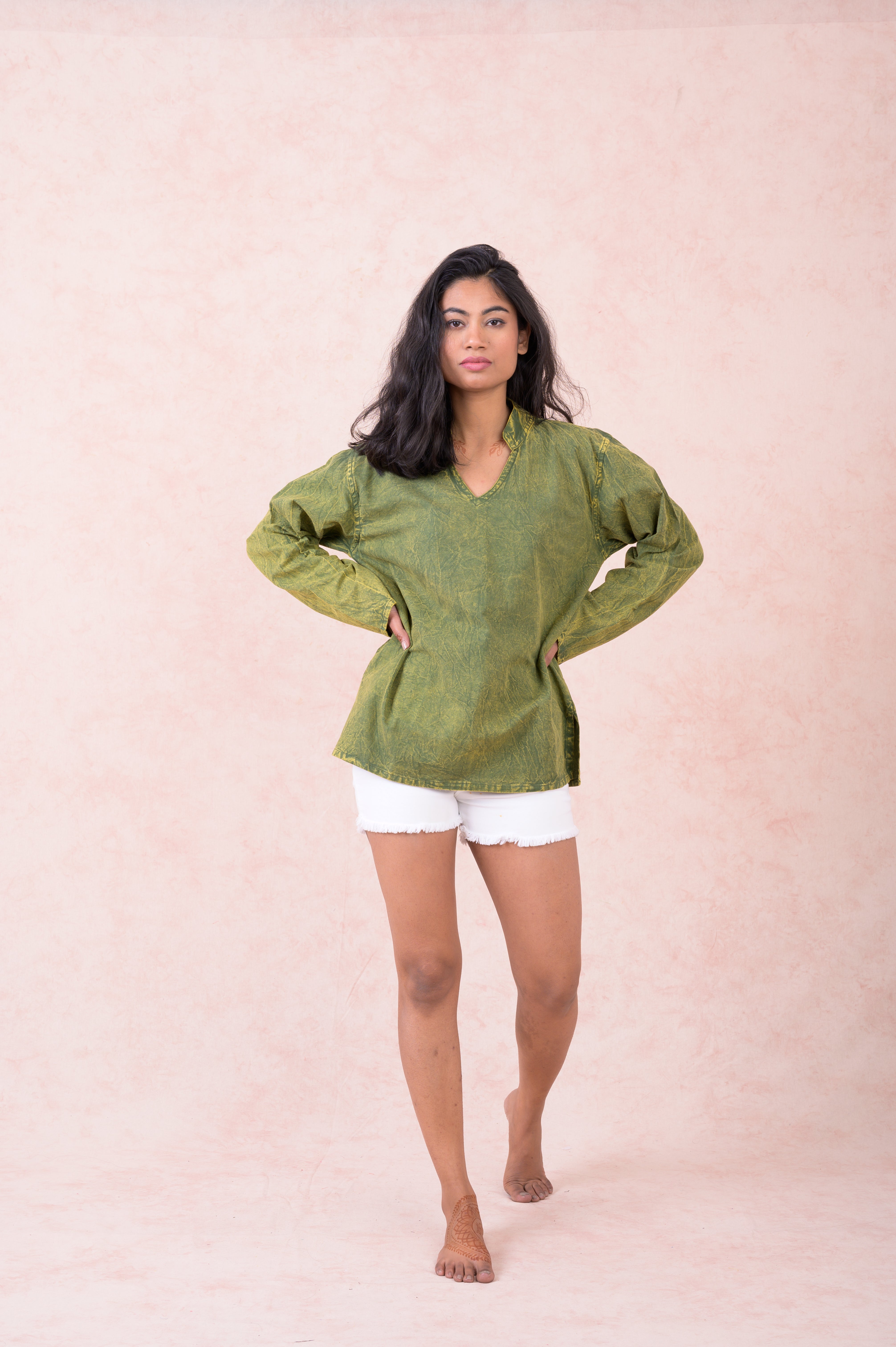 Rhea Solid Long Sleeve Top Black / Small