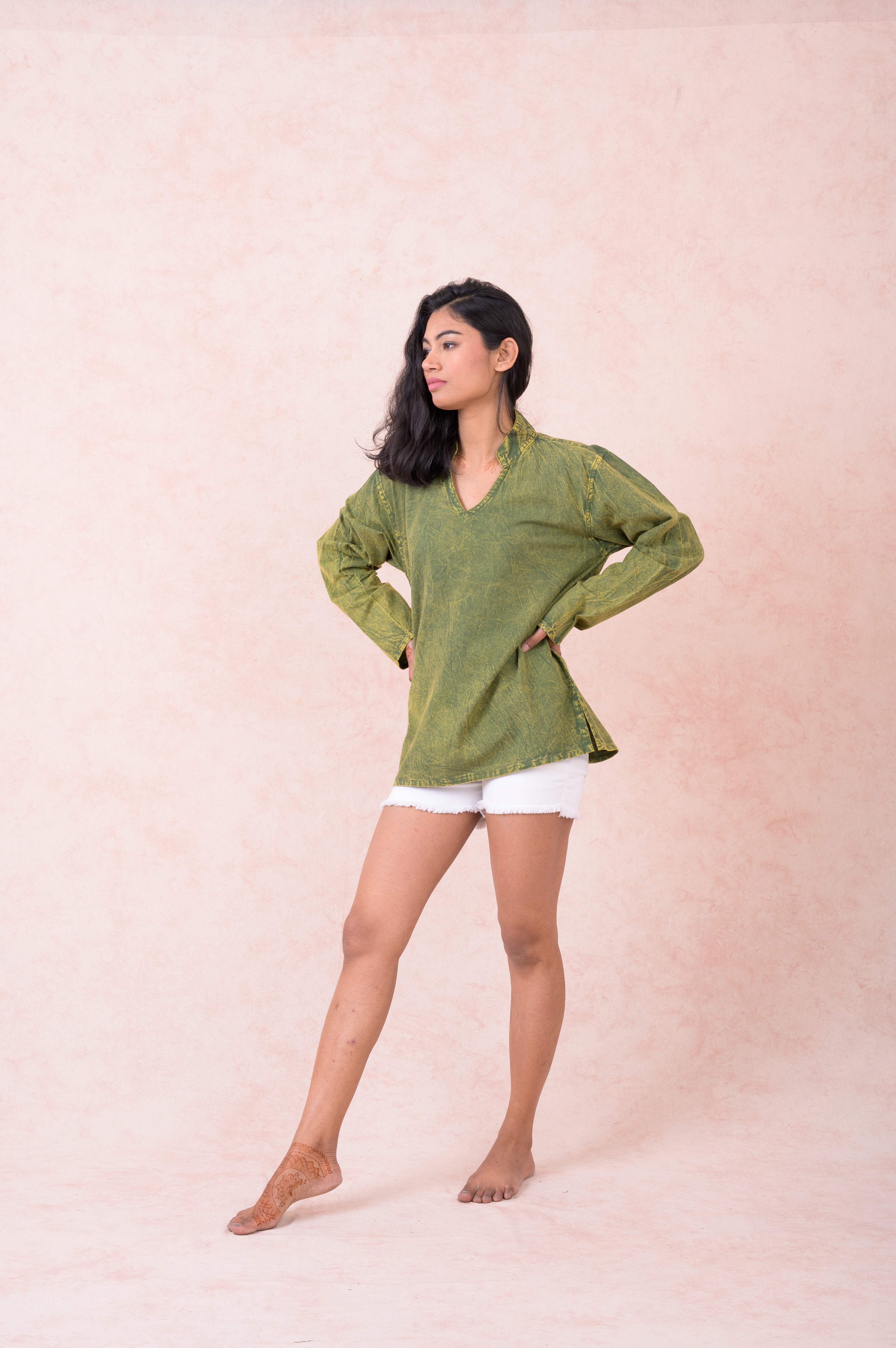 Rhea Solid Long Sleeve Top Black / Small