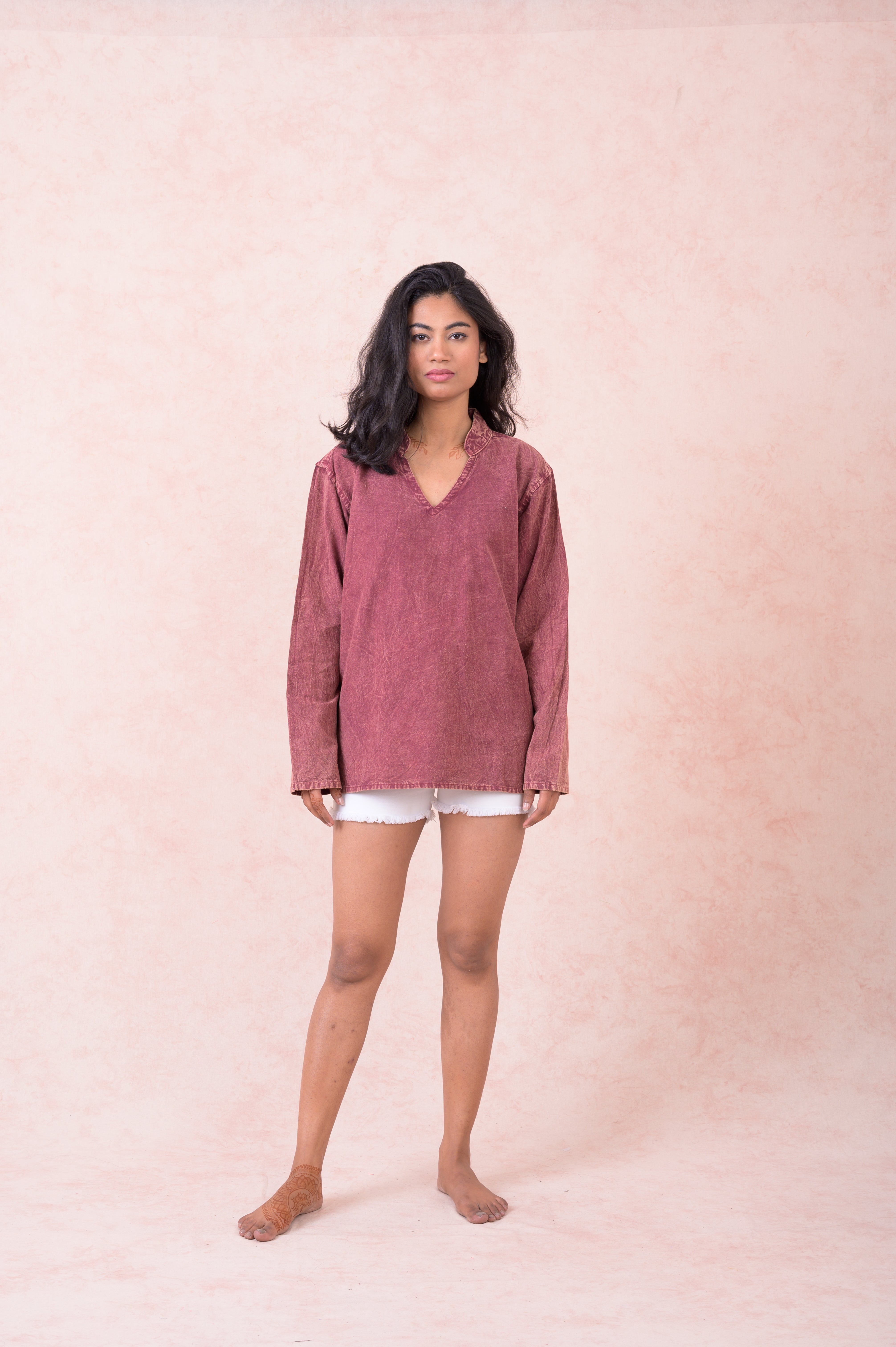 Rhea Solid Long Sleeve Top Black / Small