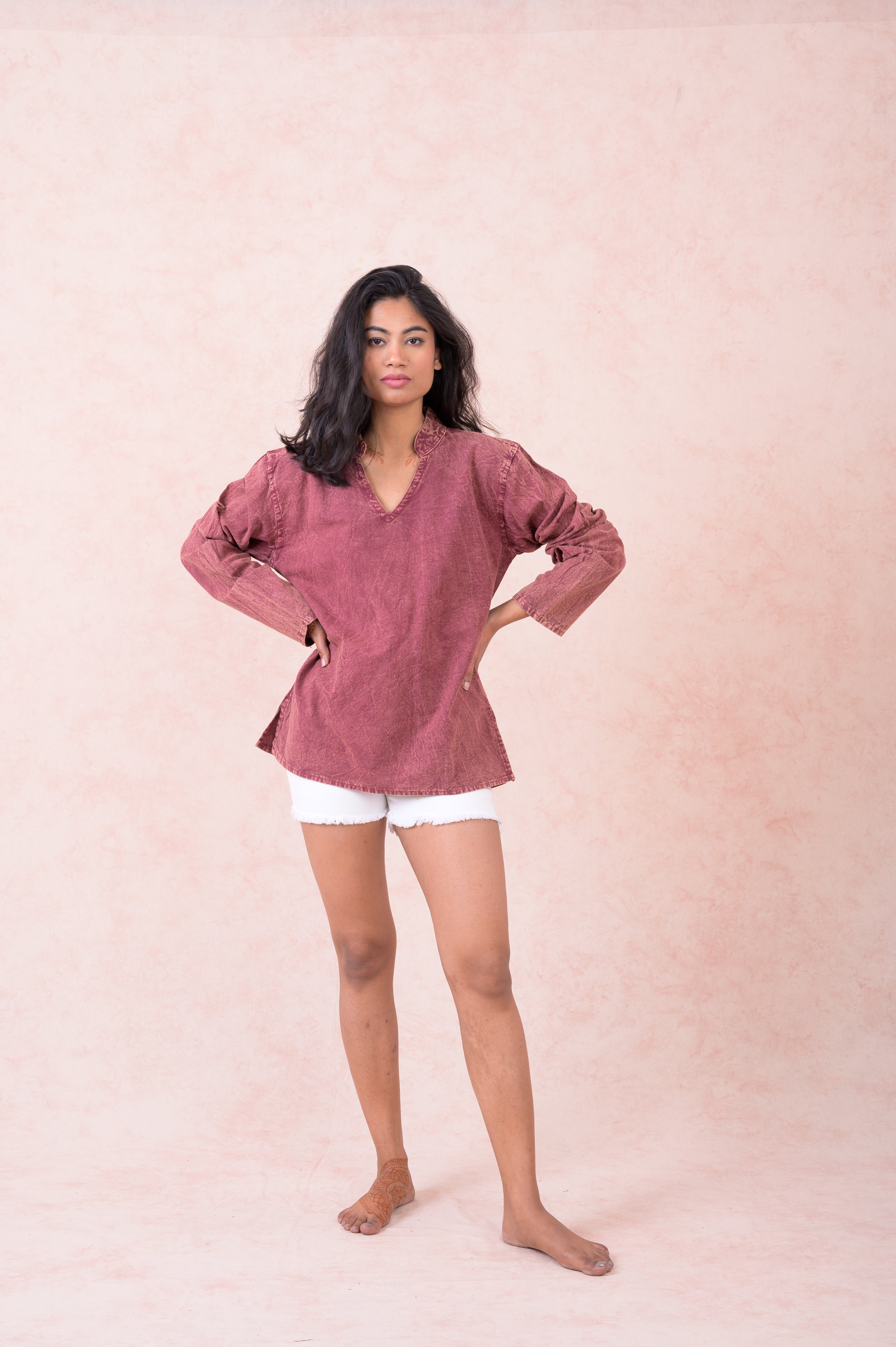 Rhea Solid Long Sleeve Top Black / Small