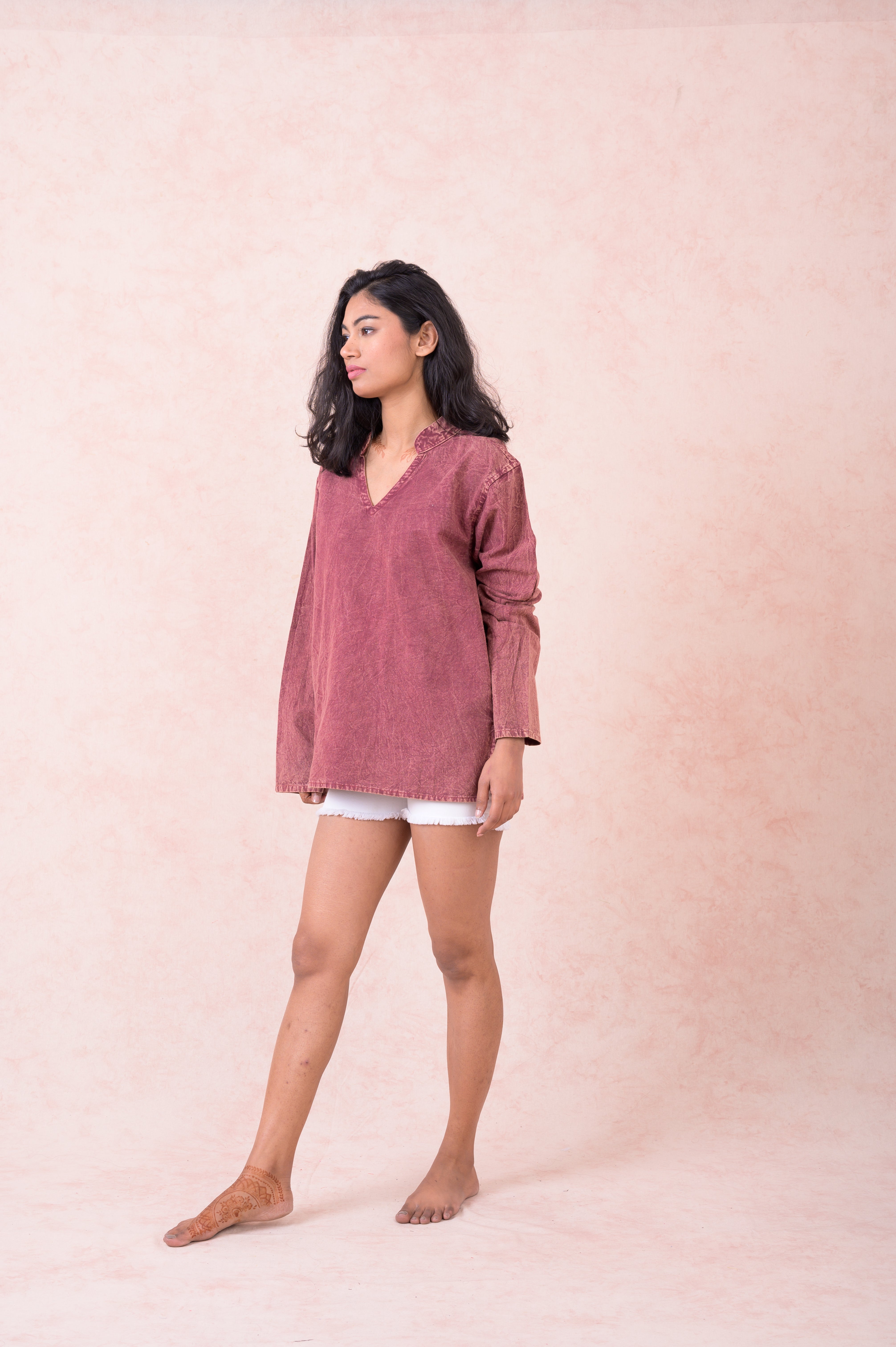 Rhea Solid Long Sleeve Top Black / Small