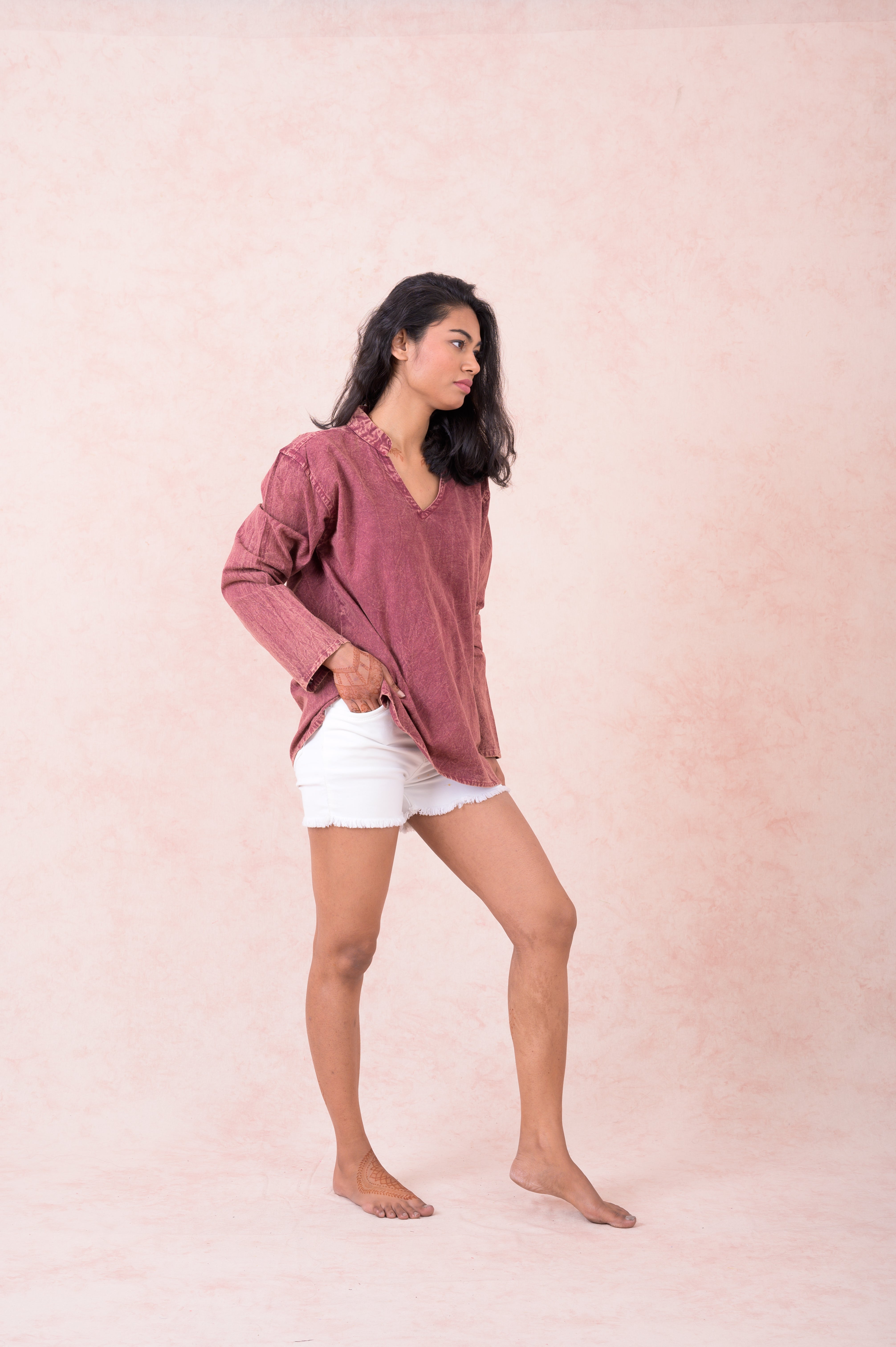 Rhea Solid Long Sleeve Top Black / Small