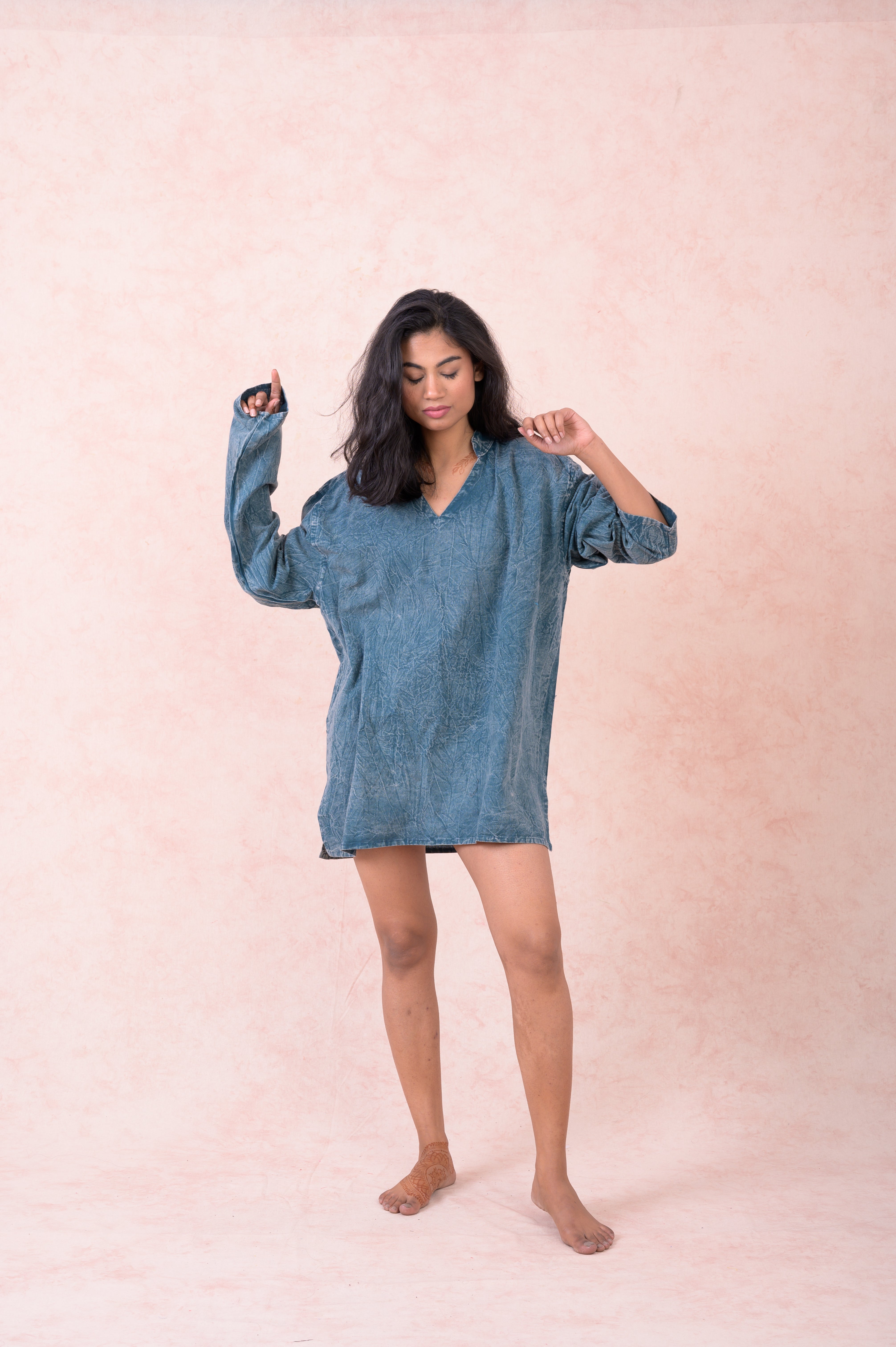 Rhea Solid Long Sleeve Top Black / Small