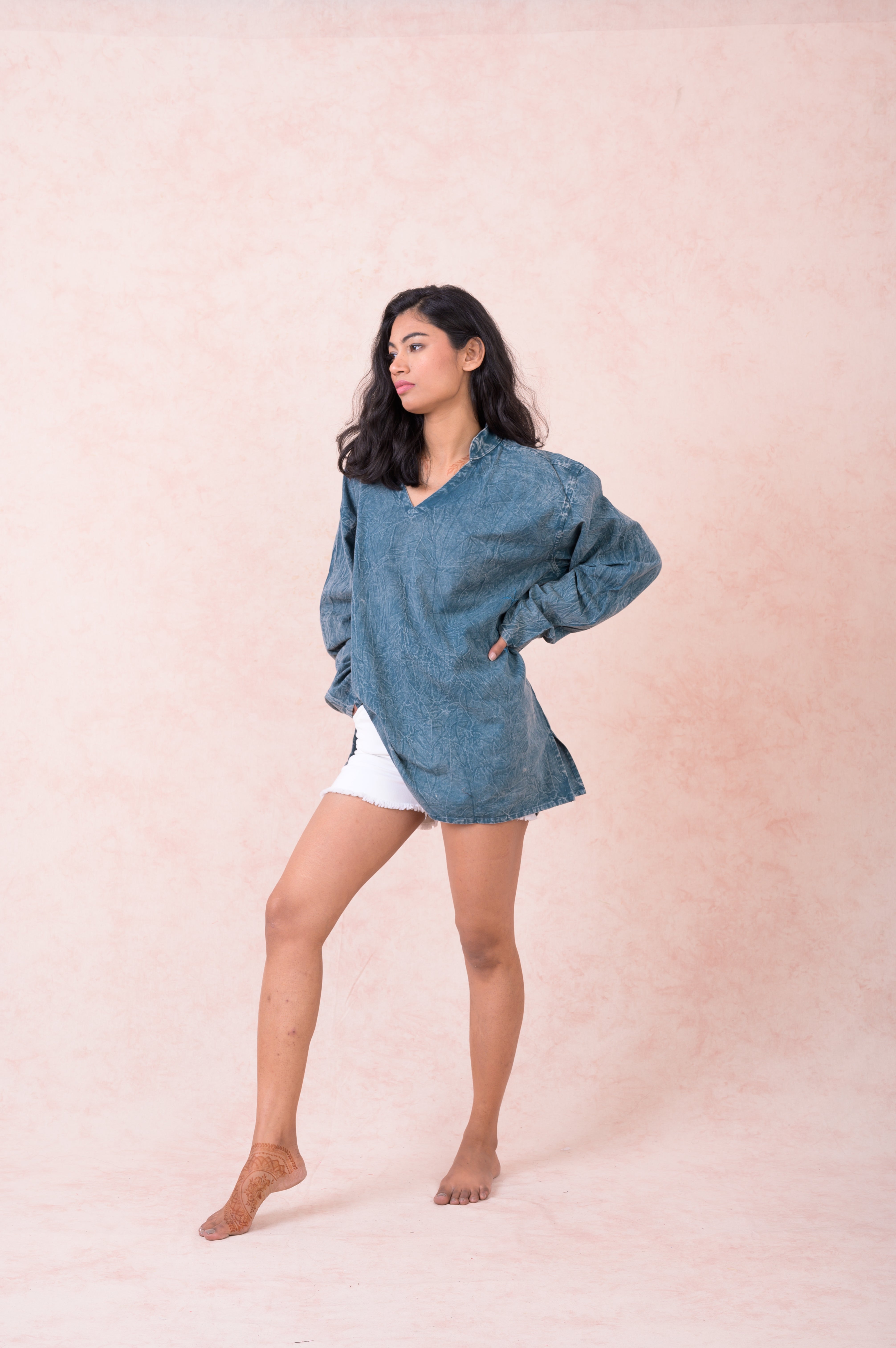 Rhea Solid Long Sleeve Top Black / Small