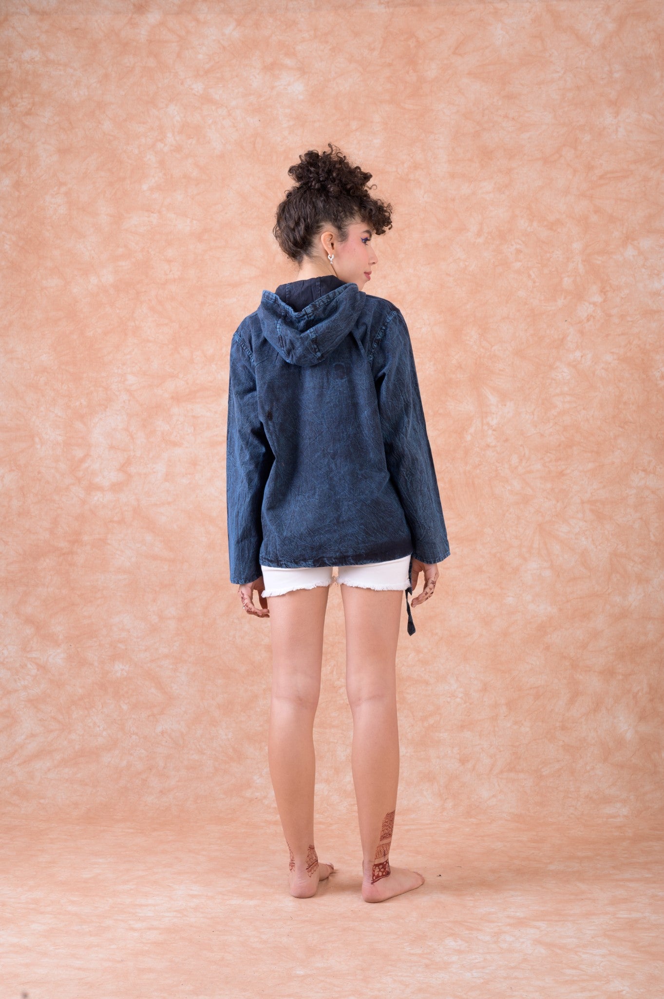Rhea Flower of Life Hoodie Blue / XLarge