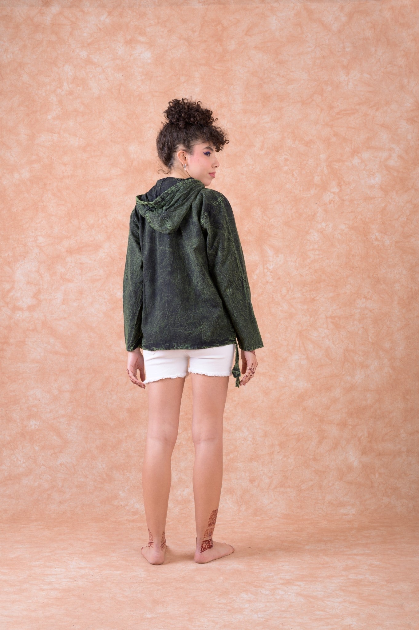 Rhea Flower of Life Hoodie Green / XLarge