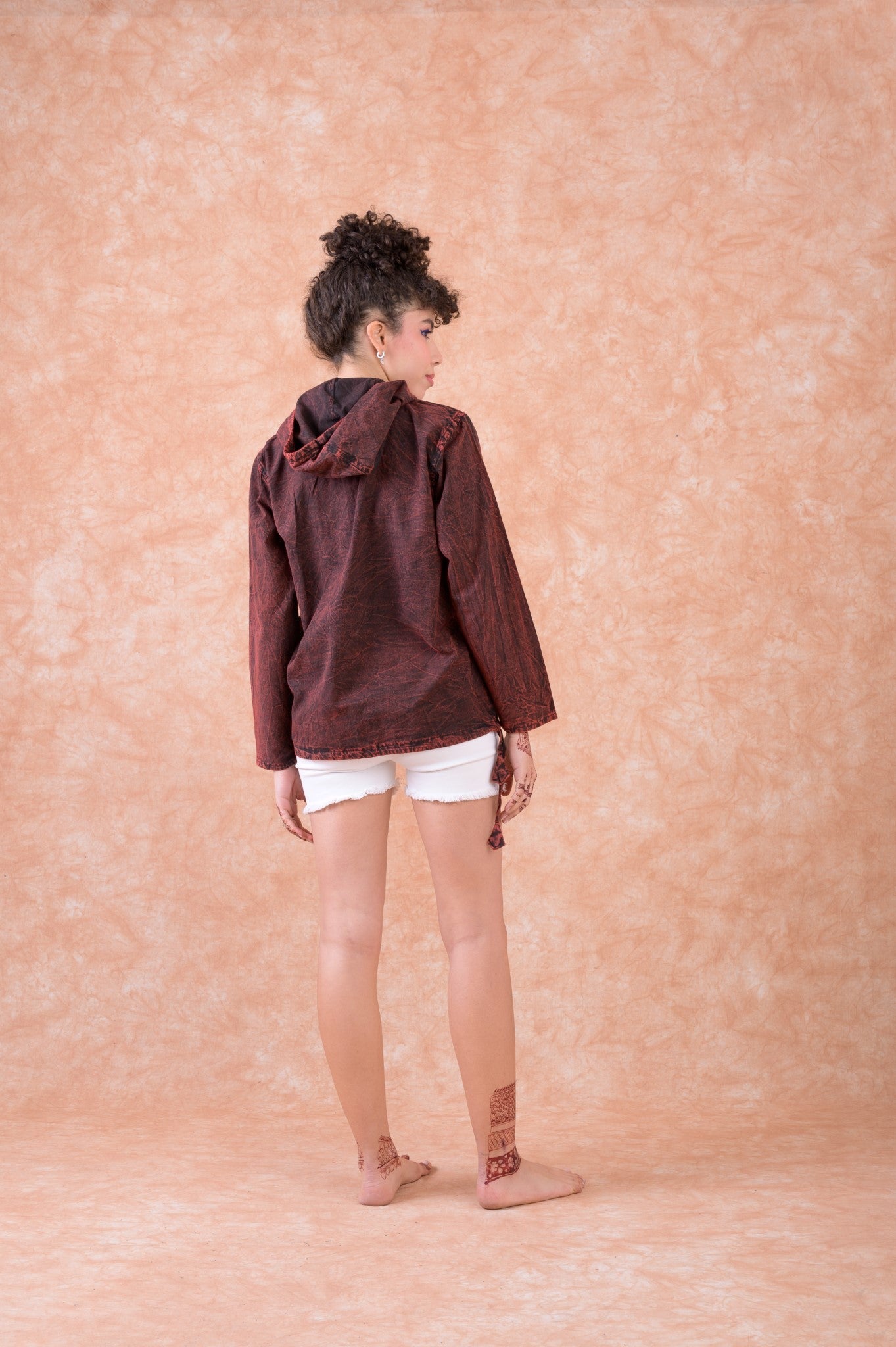 Rhea Flower of Life Hoodie Maroon / Large