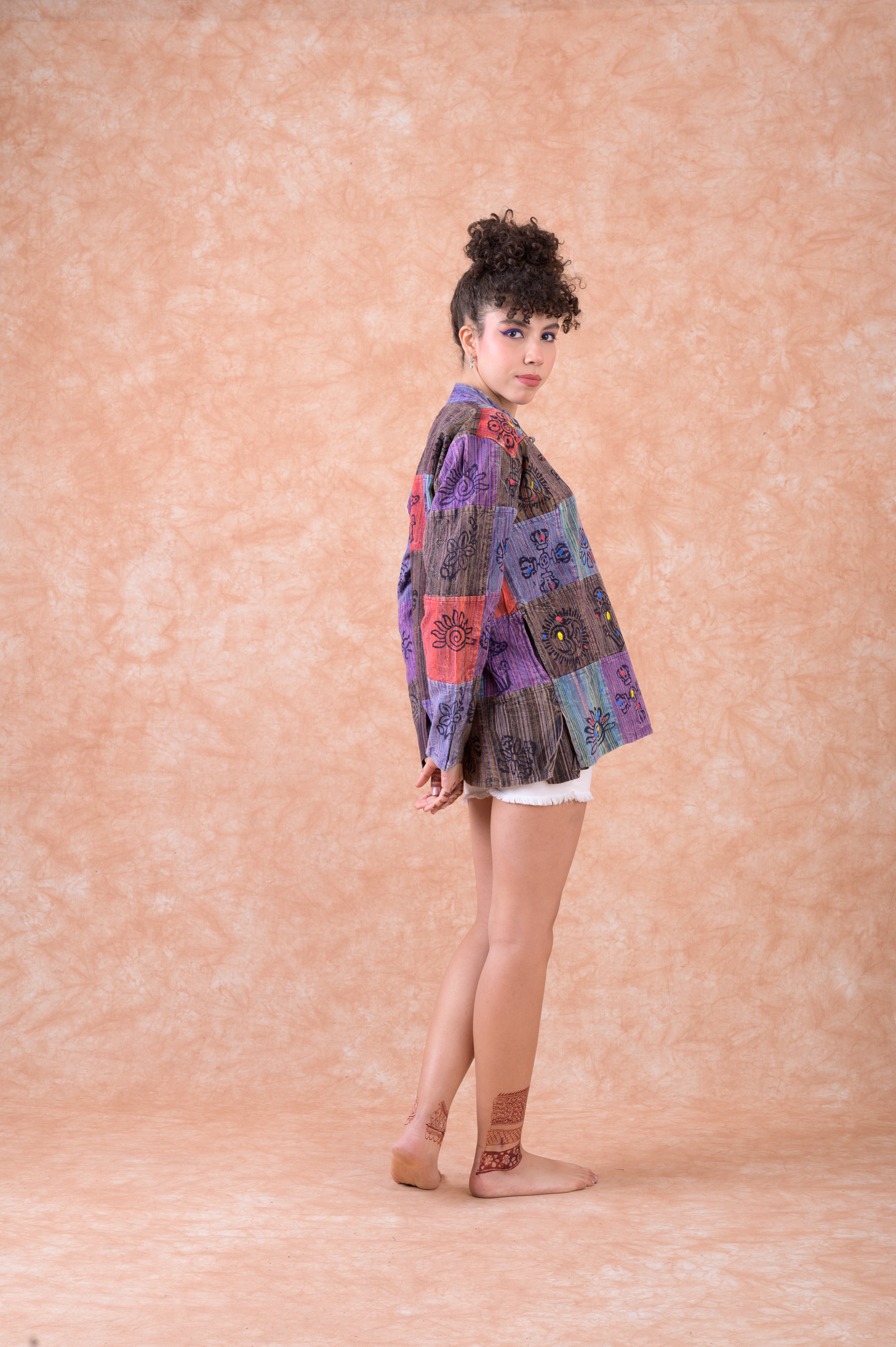 Rhea Symbol'd Buttons & Pocket Top