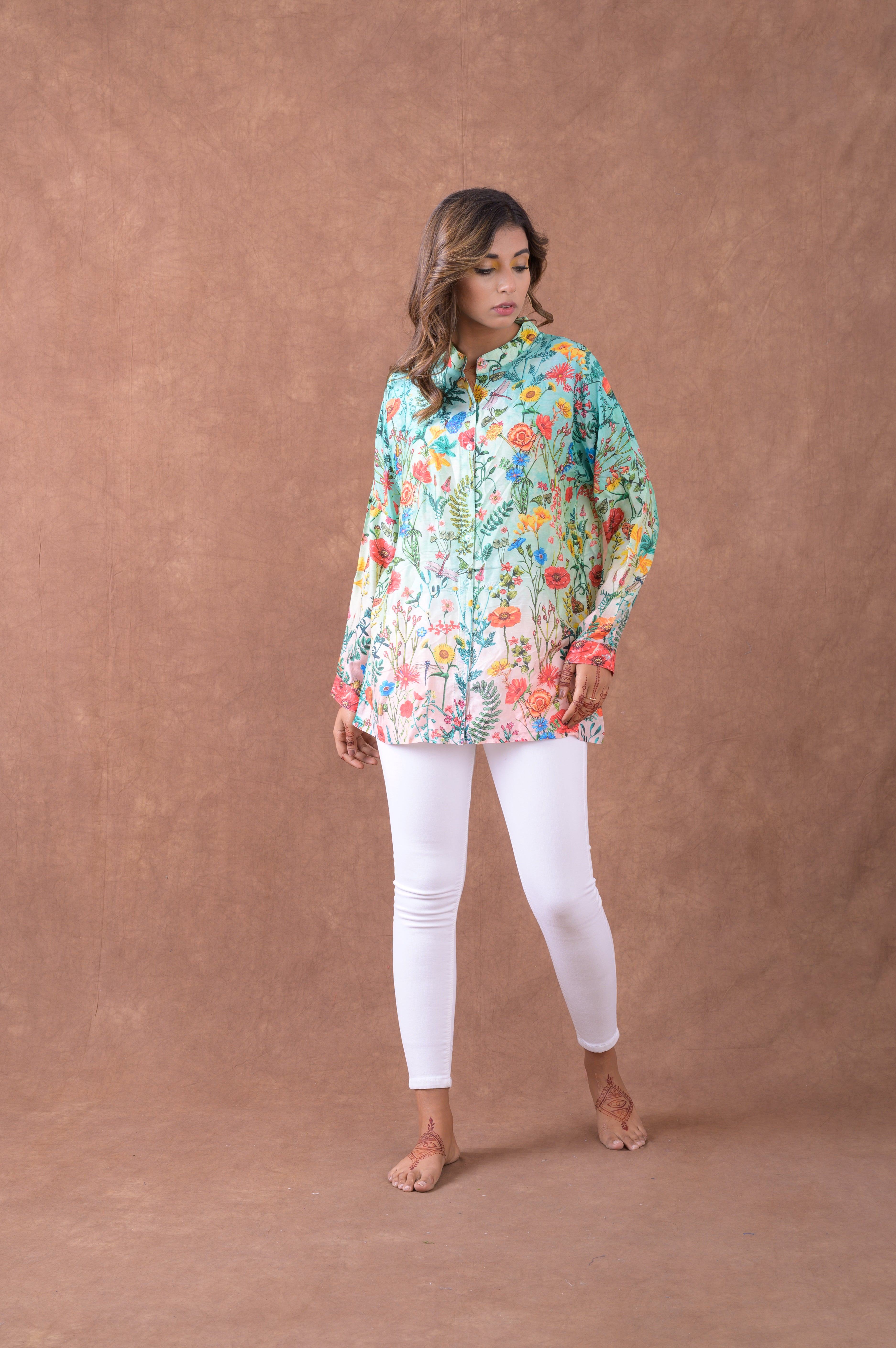 Rhea Silk Collar Shirt