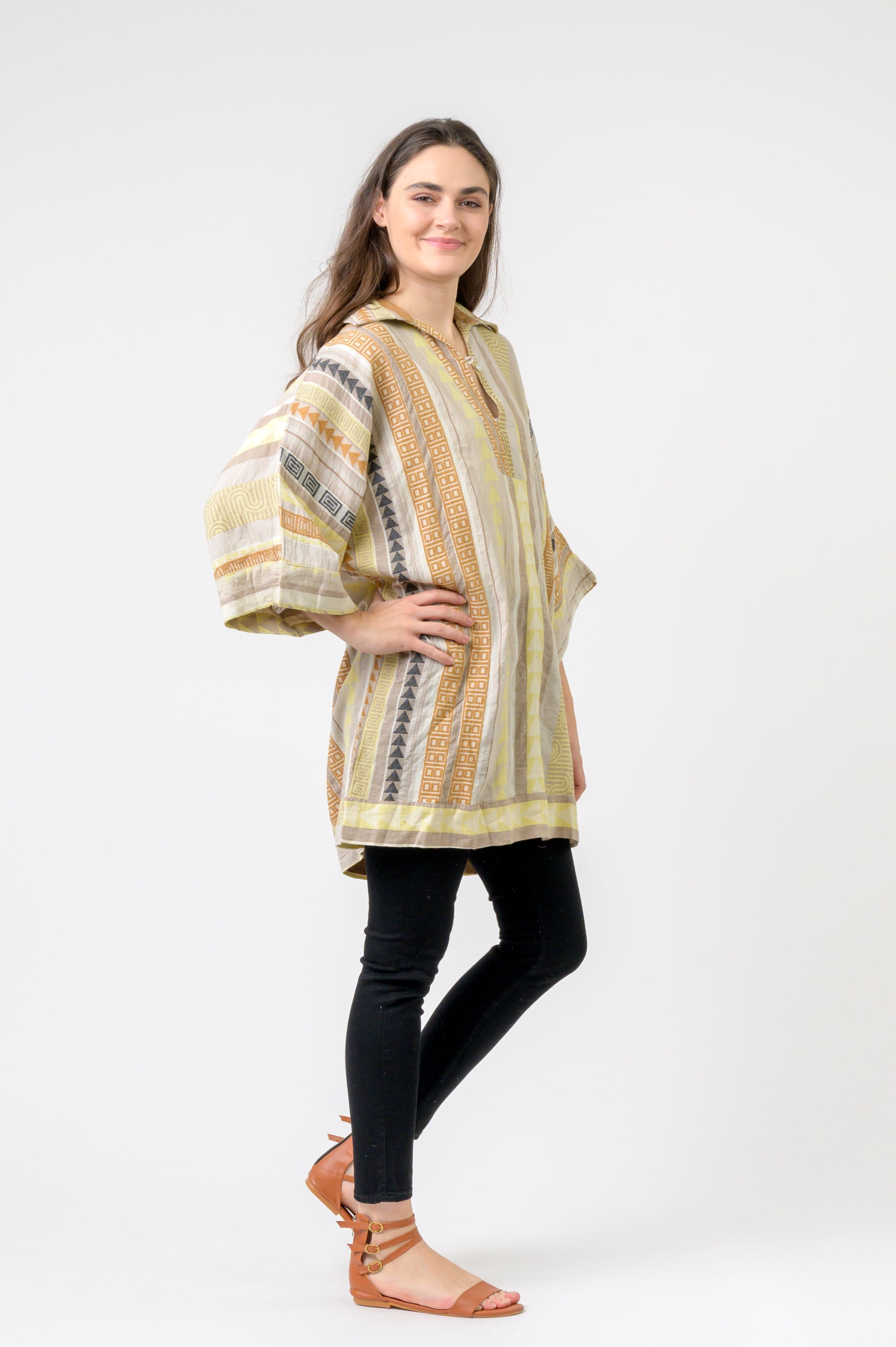 Rhea Colorful Short Kaftan