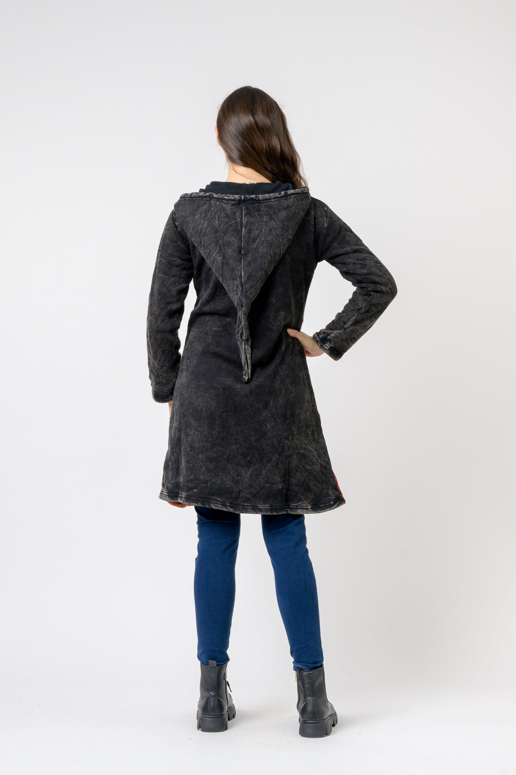 Rhea Patterned Long Sleeve Cotton Top