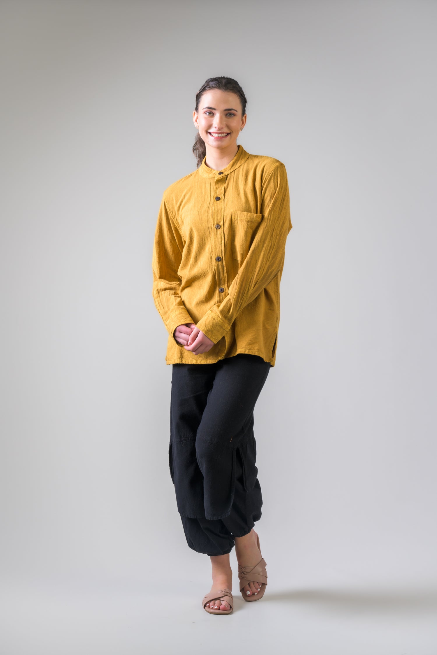 Rhea Cotton Button-Down Shirt
