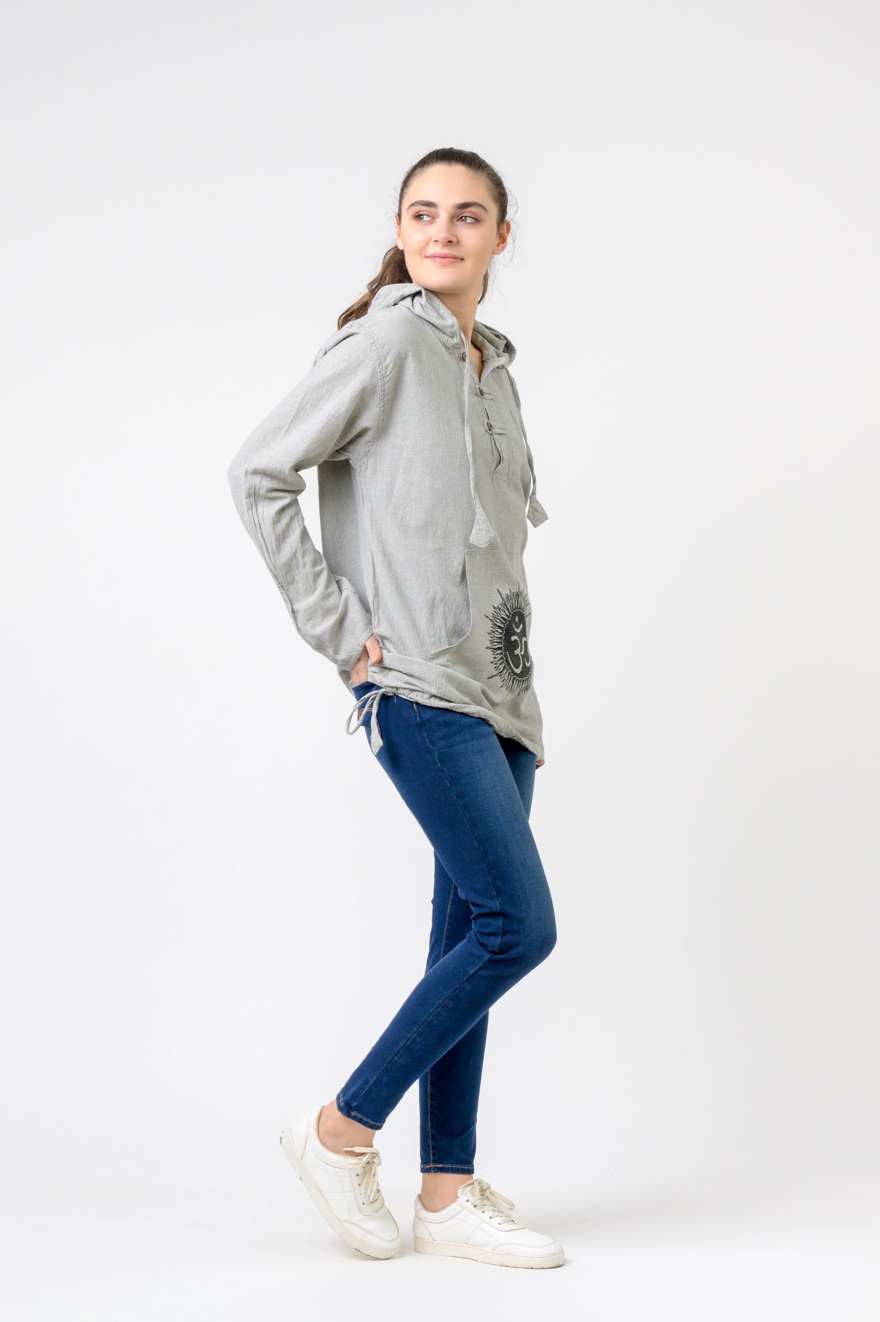 Rhea Om Print Lite Hoodie