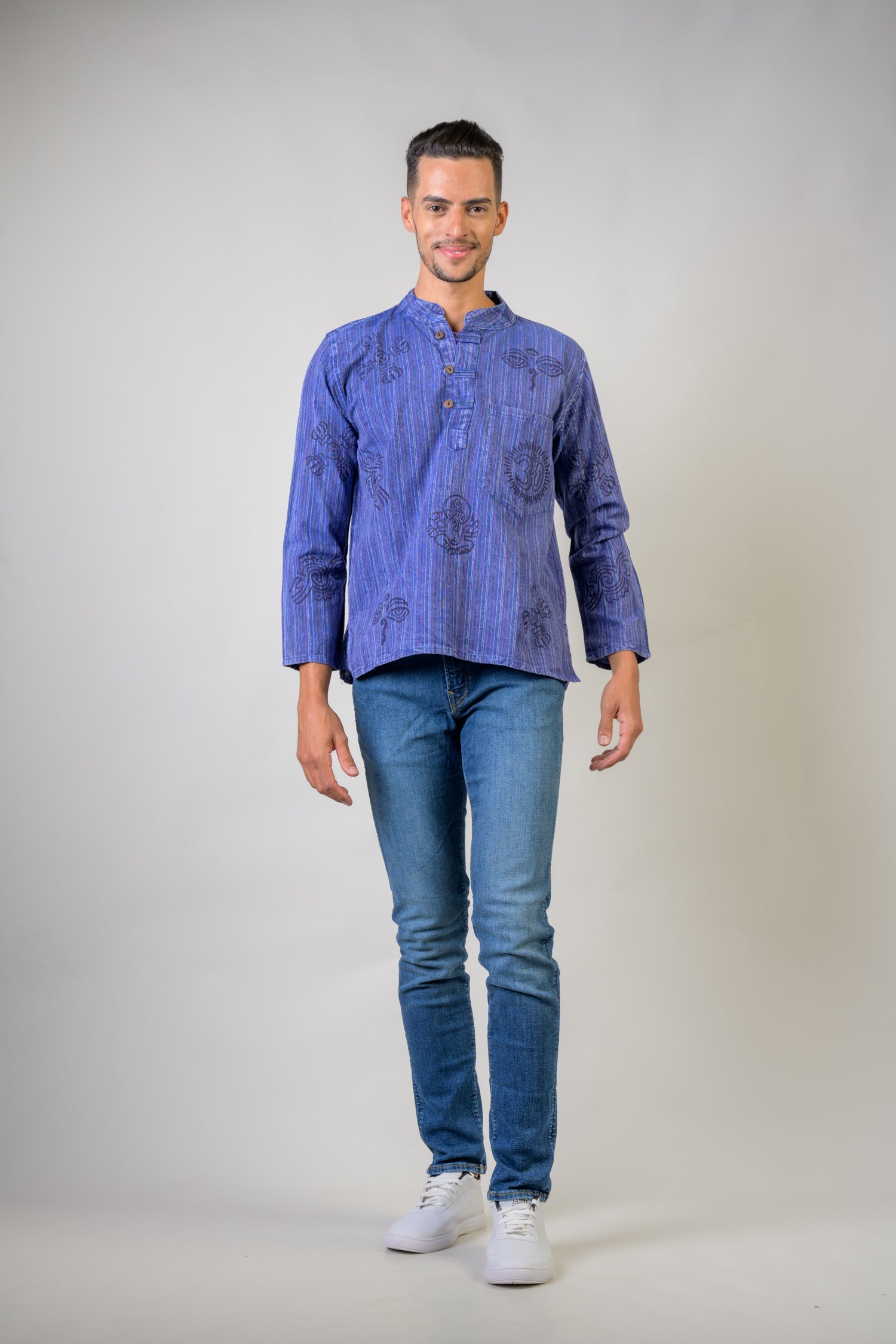 Rhea Cotton Wass Shirt Blue / 2XLarge