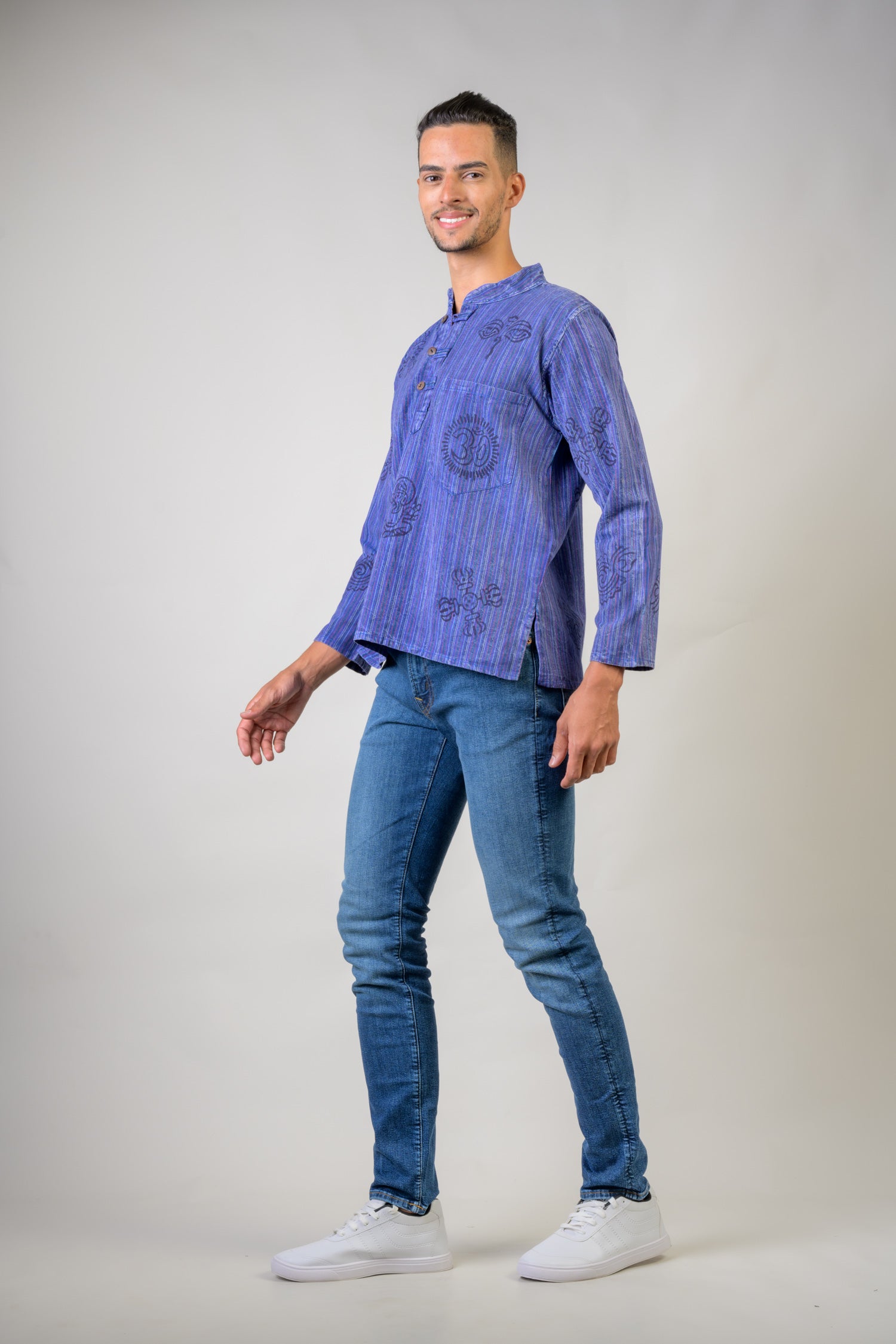 Rhea Cotton Wass Shirt Blue / 2XLarge