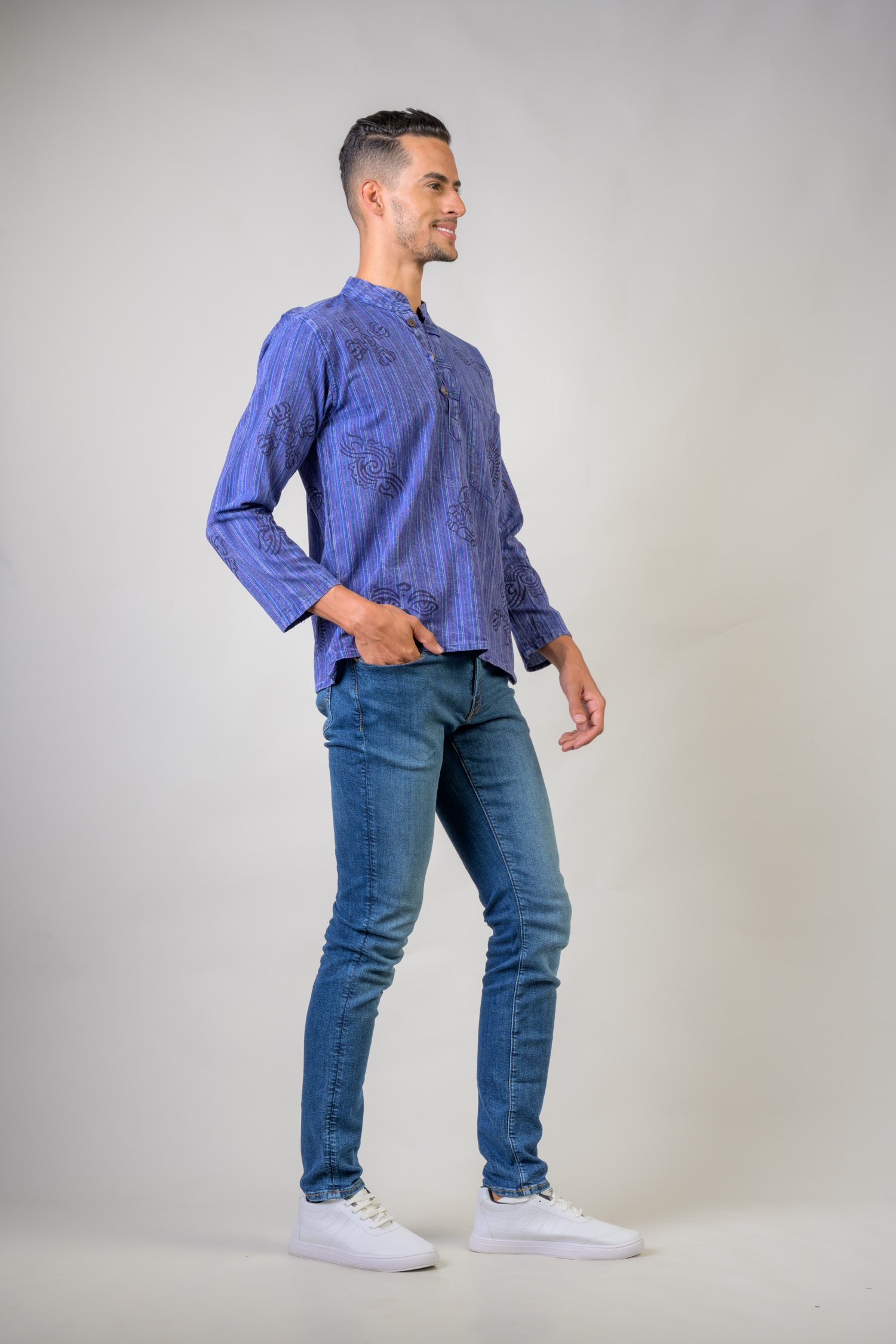 Rhea Cotton Wass Shirt Blue / 2XLarge