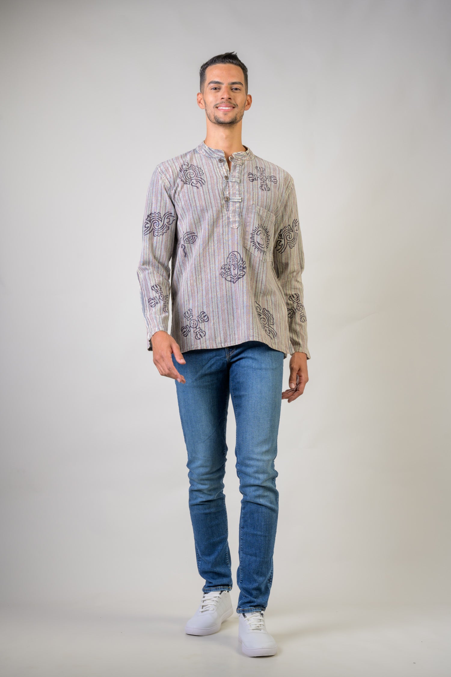 Rhea Cotton Wass Shirt Blue / 2XLarge