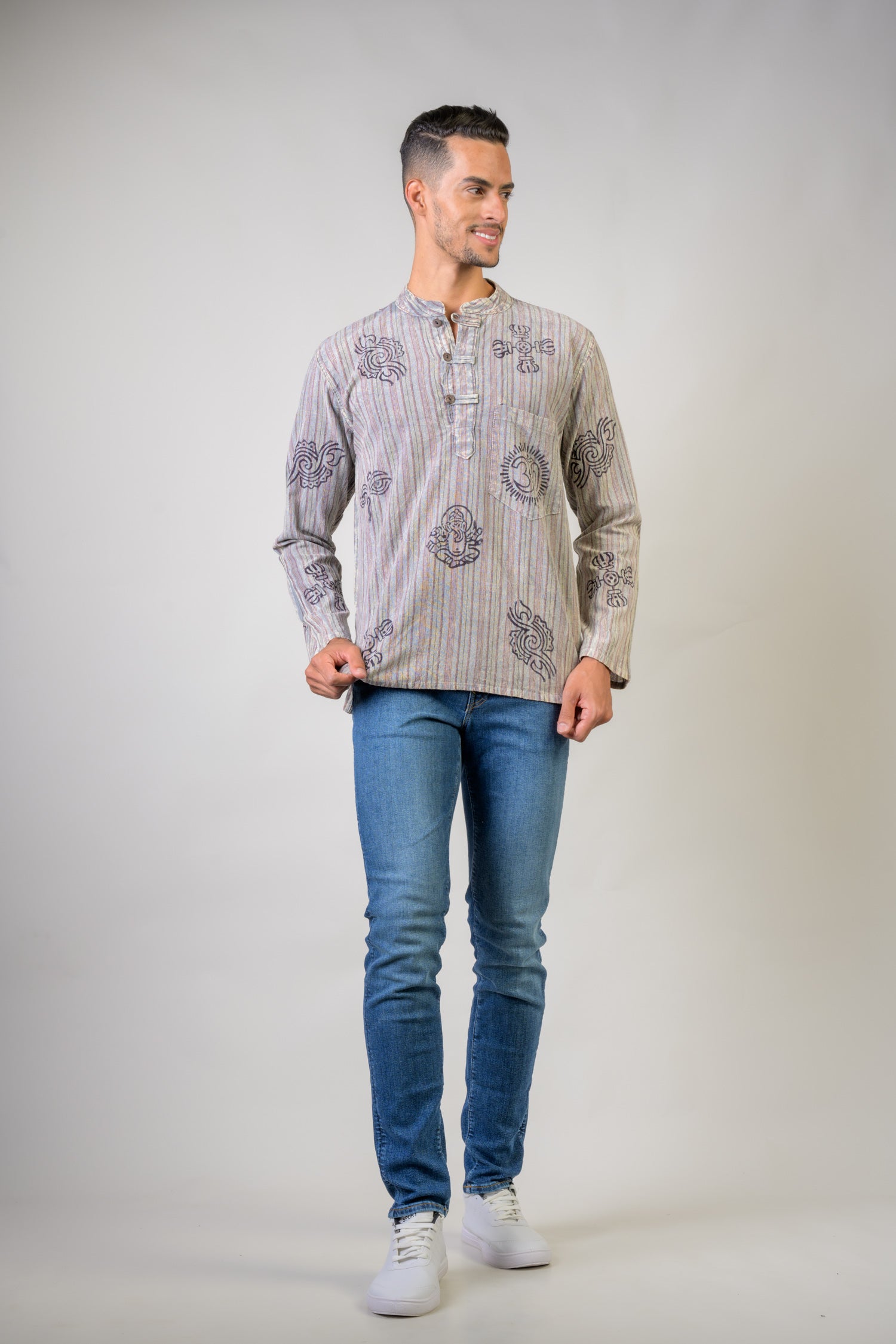 Rhea Cotton Wass Shirt Blue / 2XLarge