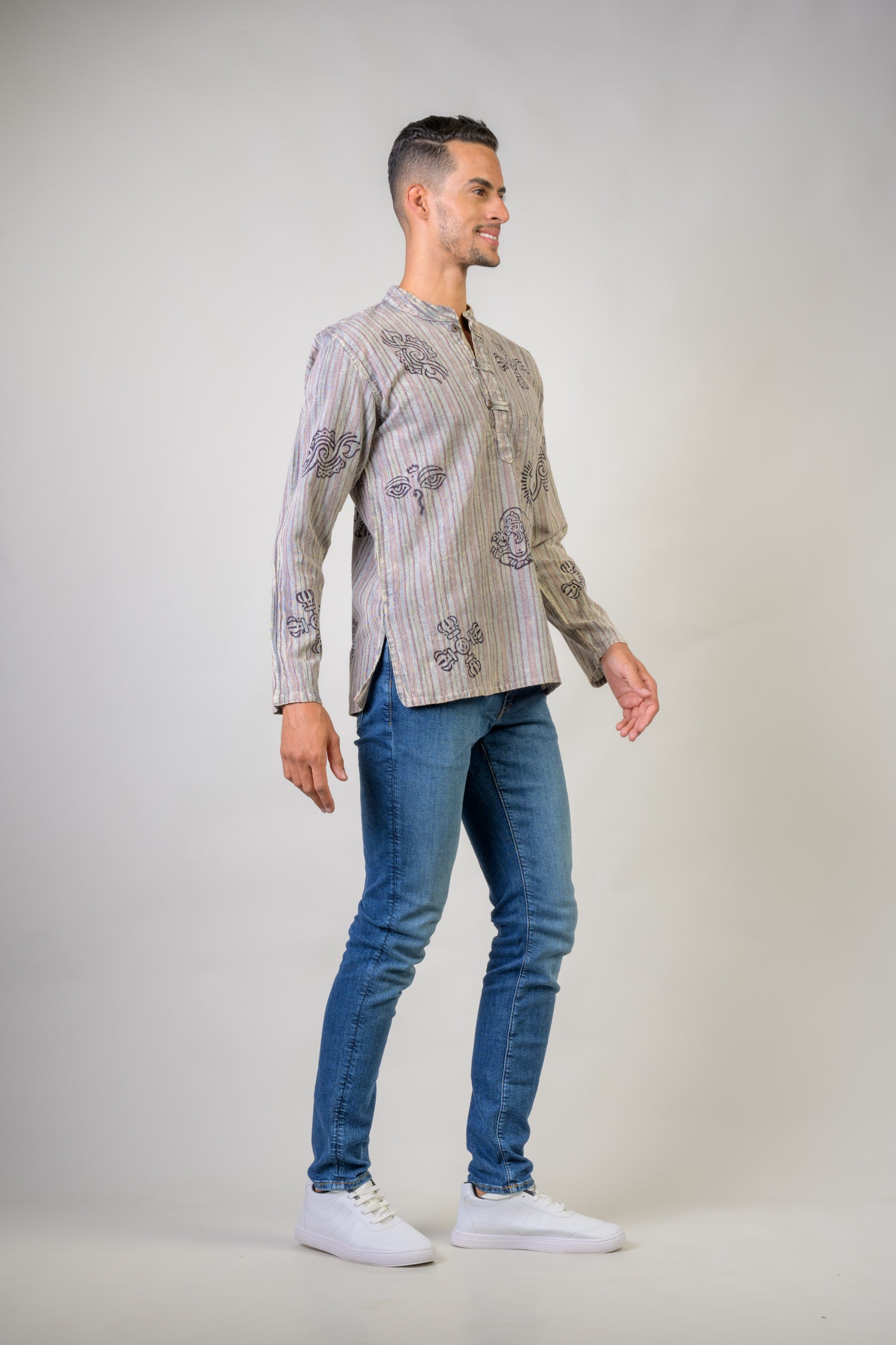 Rhea Cotton Wass Shirt Blue / 2XLarge