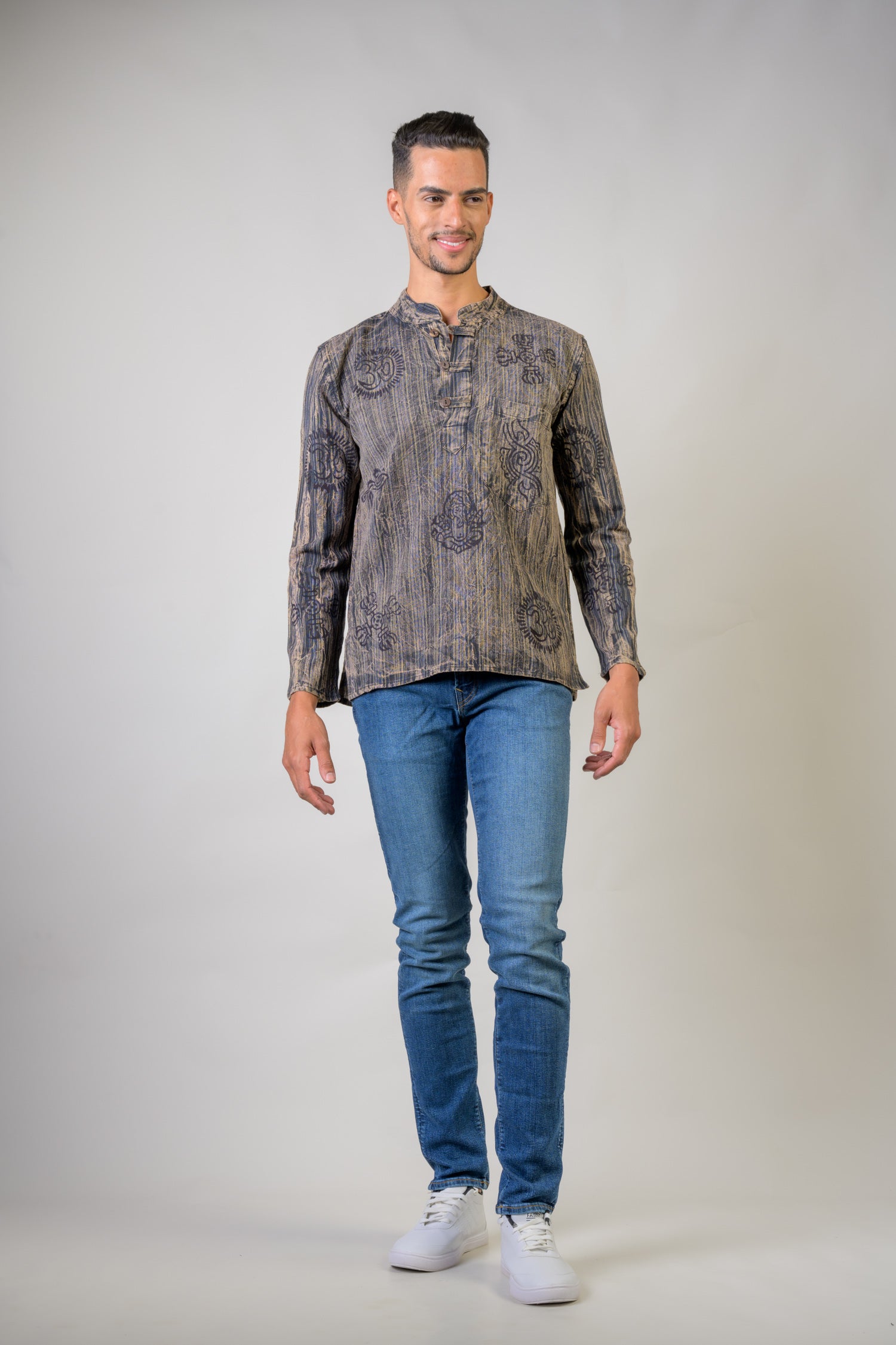 Rhea Cotton Wass Shirt Blue / 2XLarge